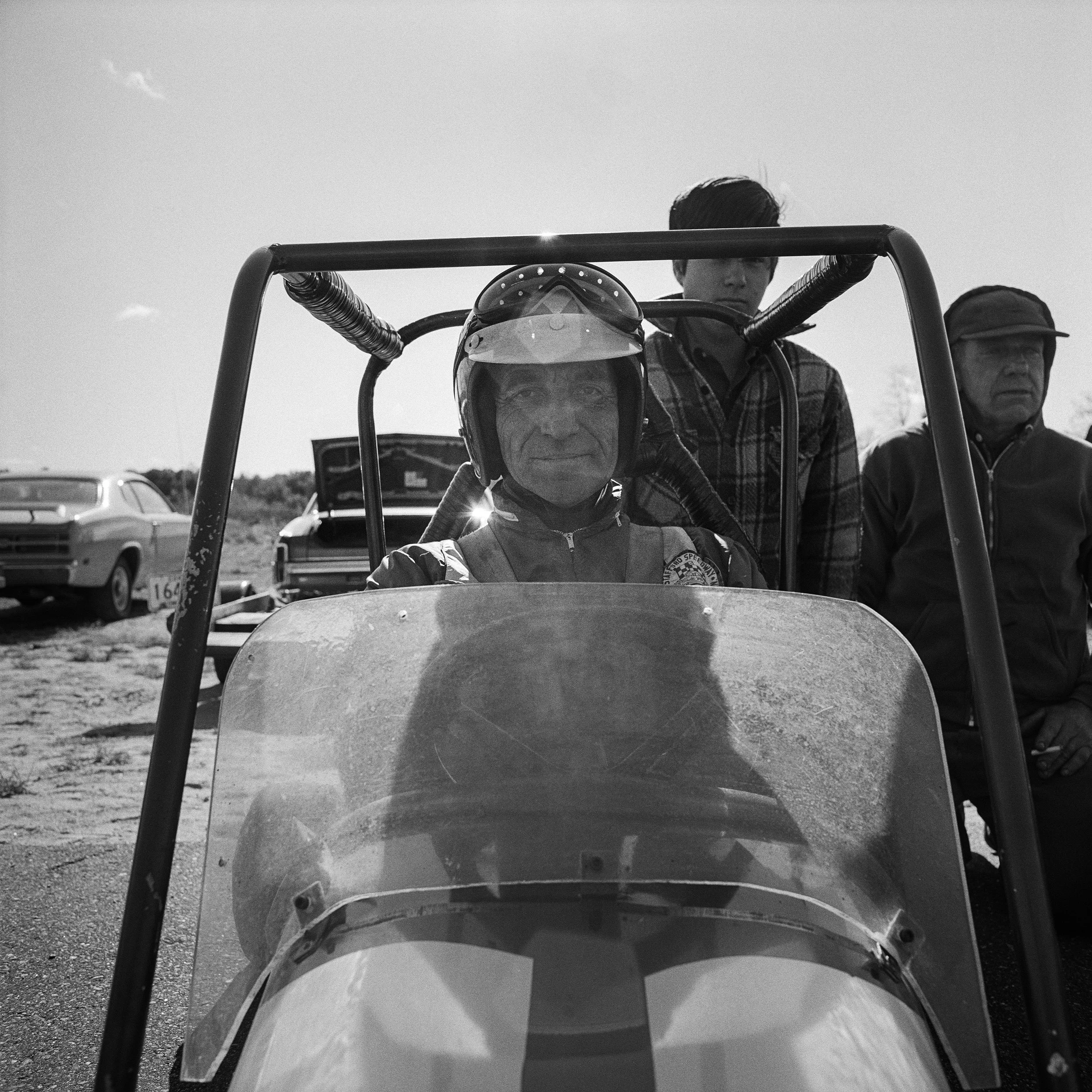 Driver, Thompson Speedway, Thompson, CT, 1972