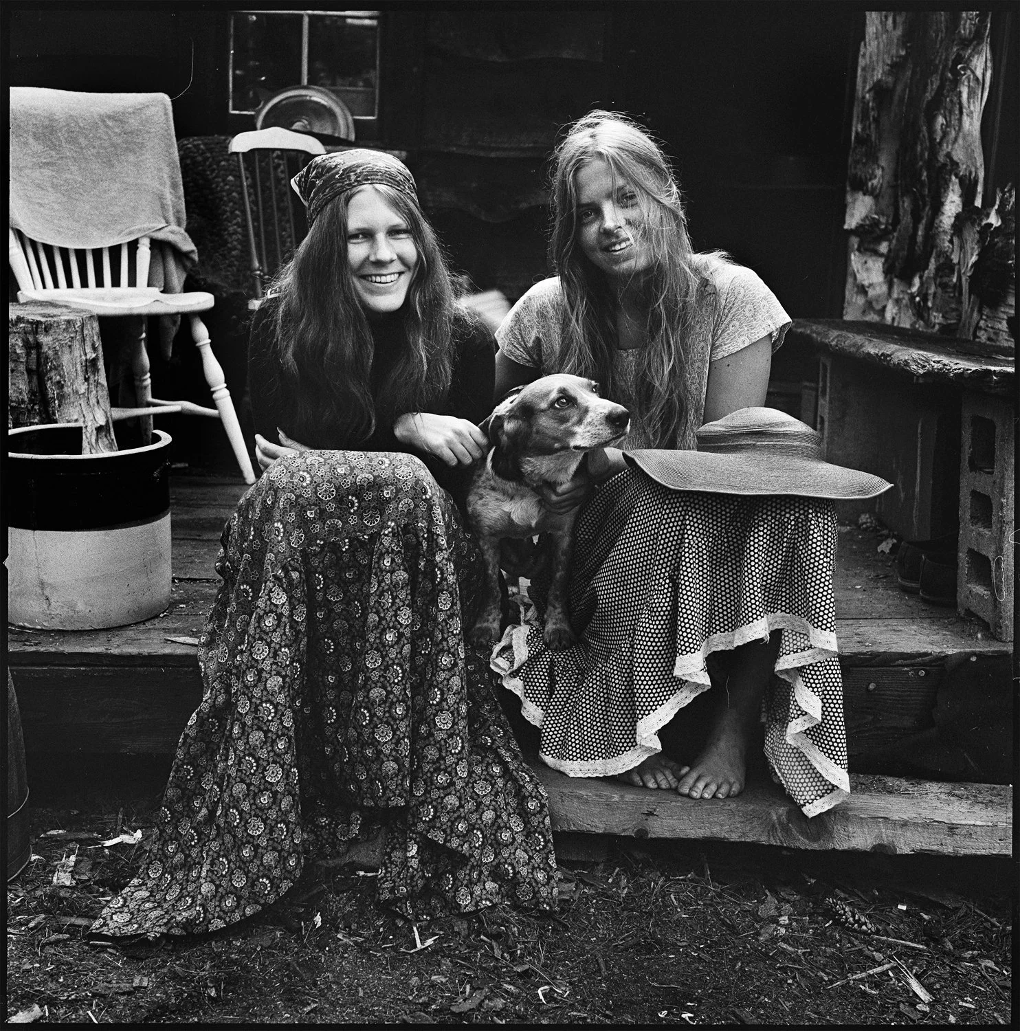 Jan, Fred, and Roz, Hancock, NH 1971