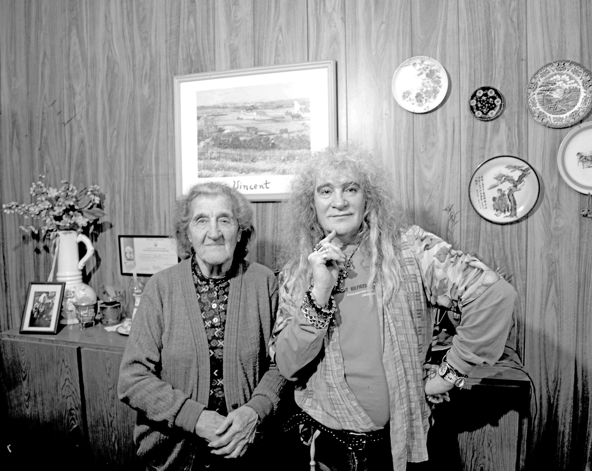 Alberto Bassi and his mother, Buenos Aires