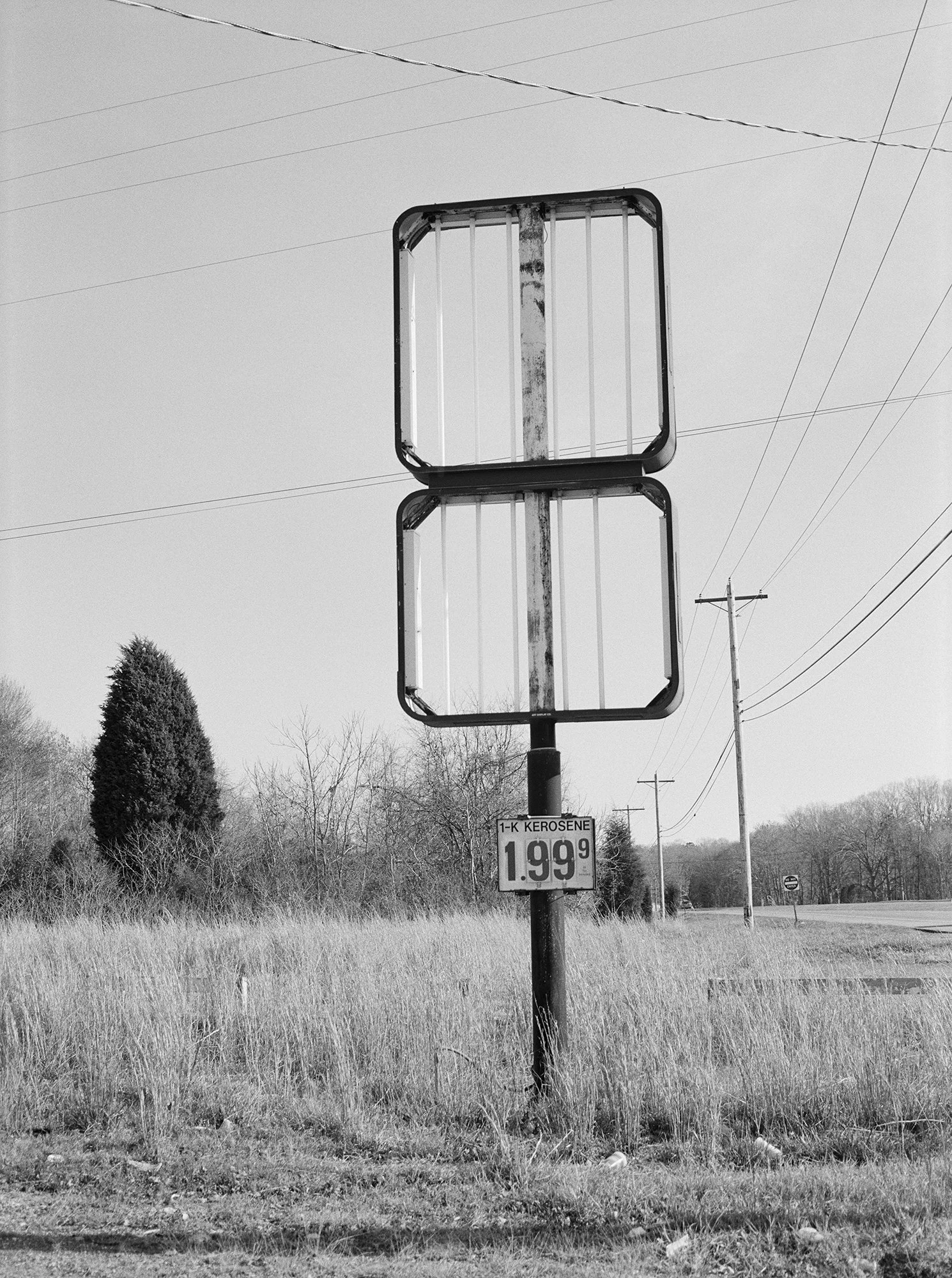 Fossil of a gasoline sign, near Lonie’s house, Bel Alton, Maryland, 2006