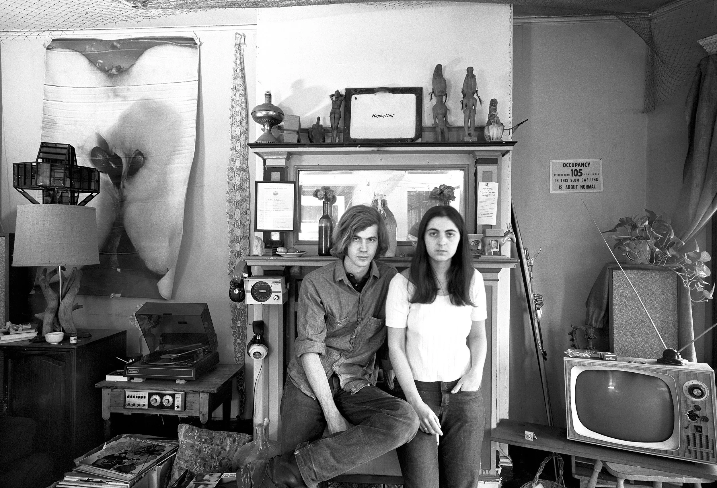 Dennis and Mary, Our Apartment, Cambridge, MA, 1971