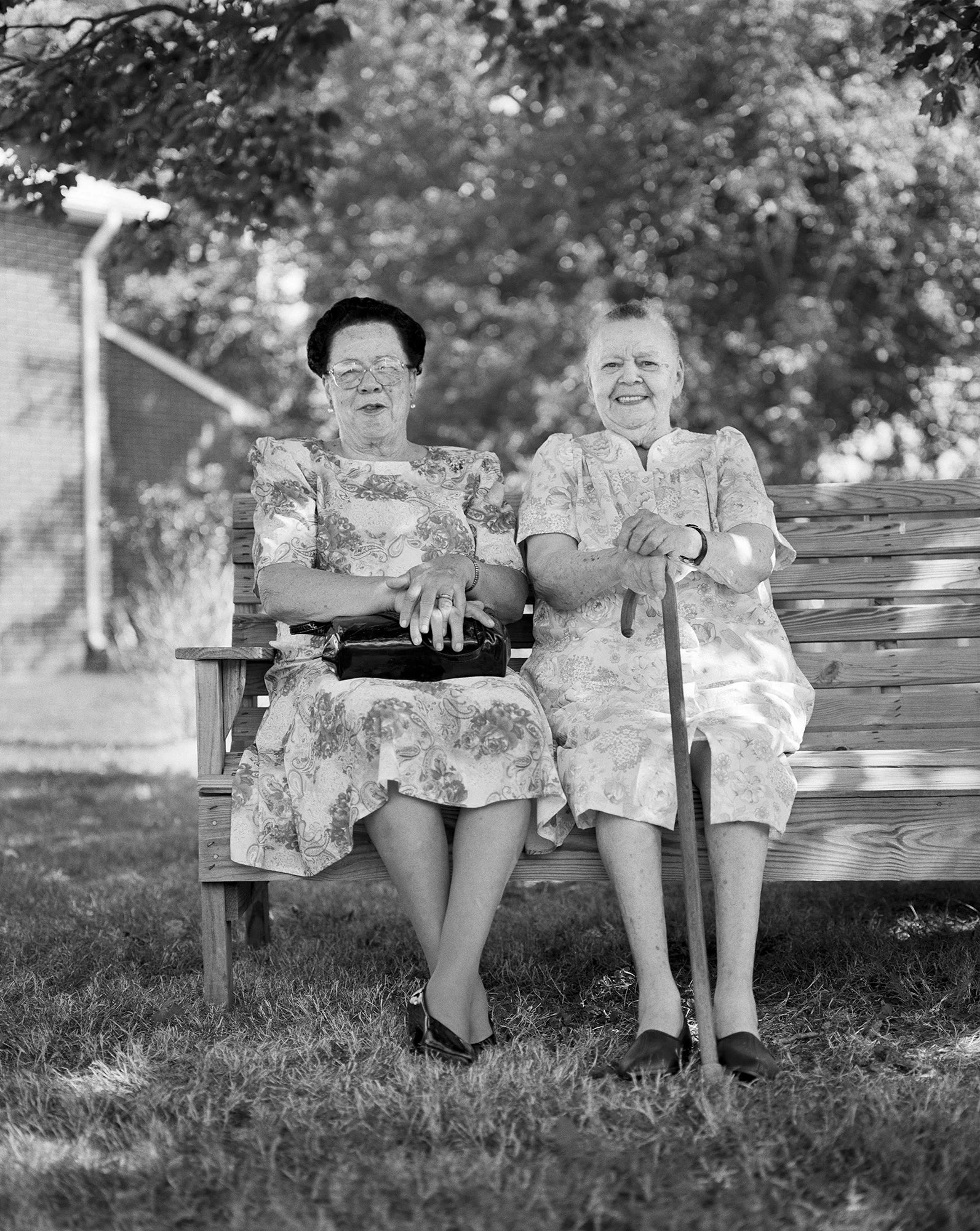 Viola and Lonie at the church picnic, Saint Ignatius church, Port Tobacco, Maryland, 1997