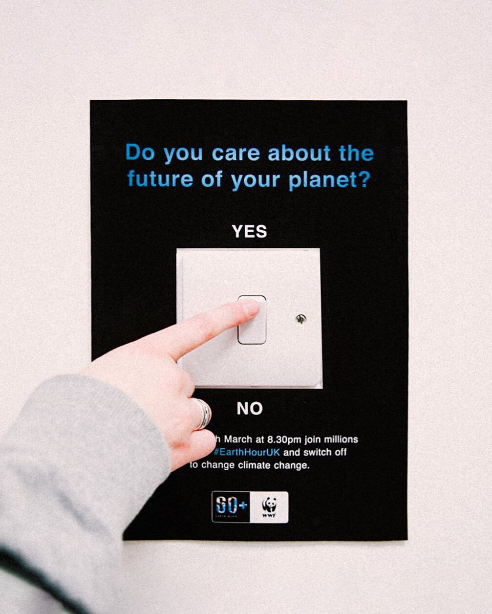 Throwback to when we helped WWF get people to show their commitment to the planet, with just a light switch. There&rsquo;s still a hell of a long way to go but if we all commit to doing our bit, we really can make a difference for our wonderful plane