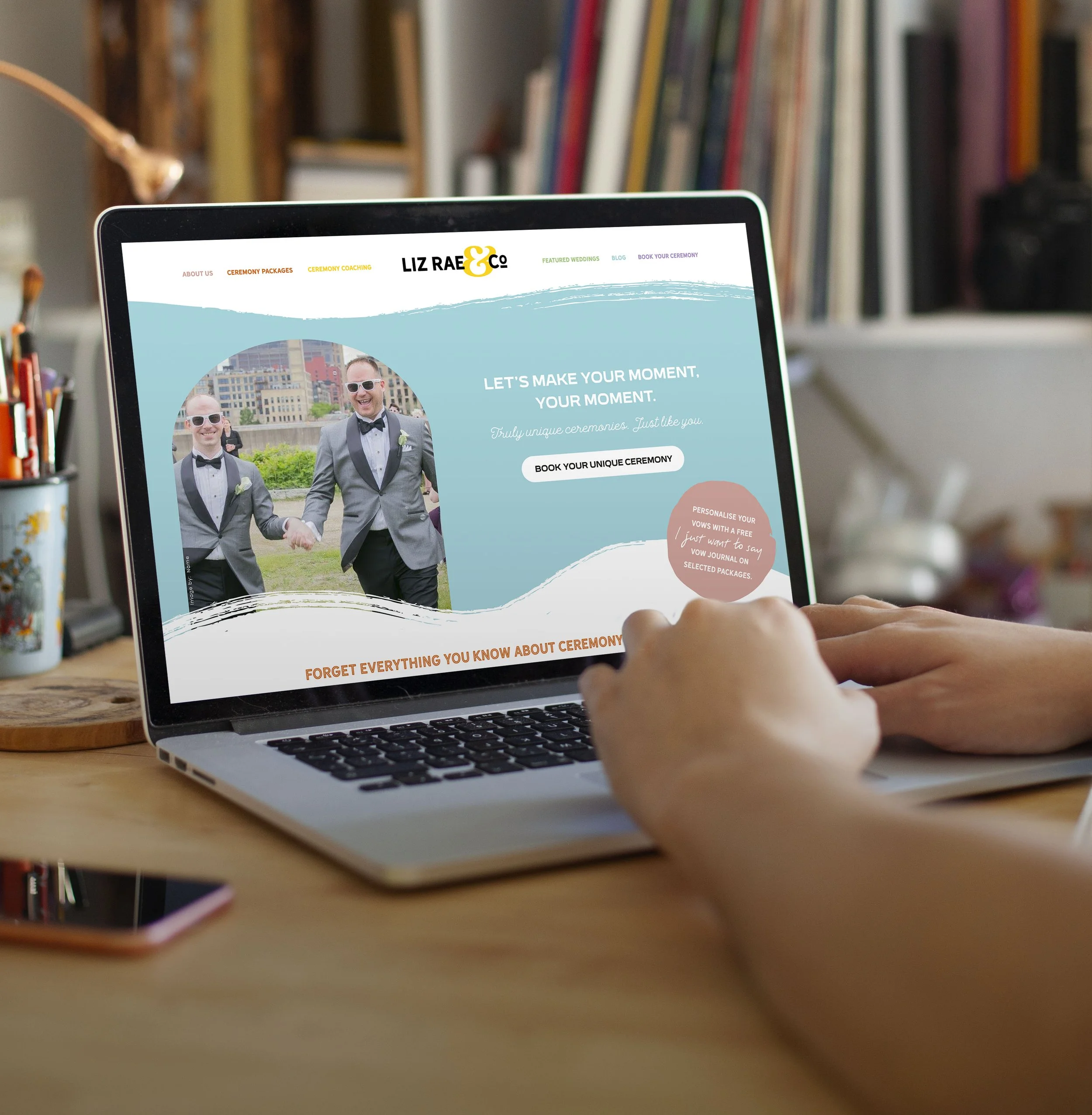 Story-led website visuals for the wedding officiant, designed for engagement, clarity and conversion.
