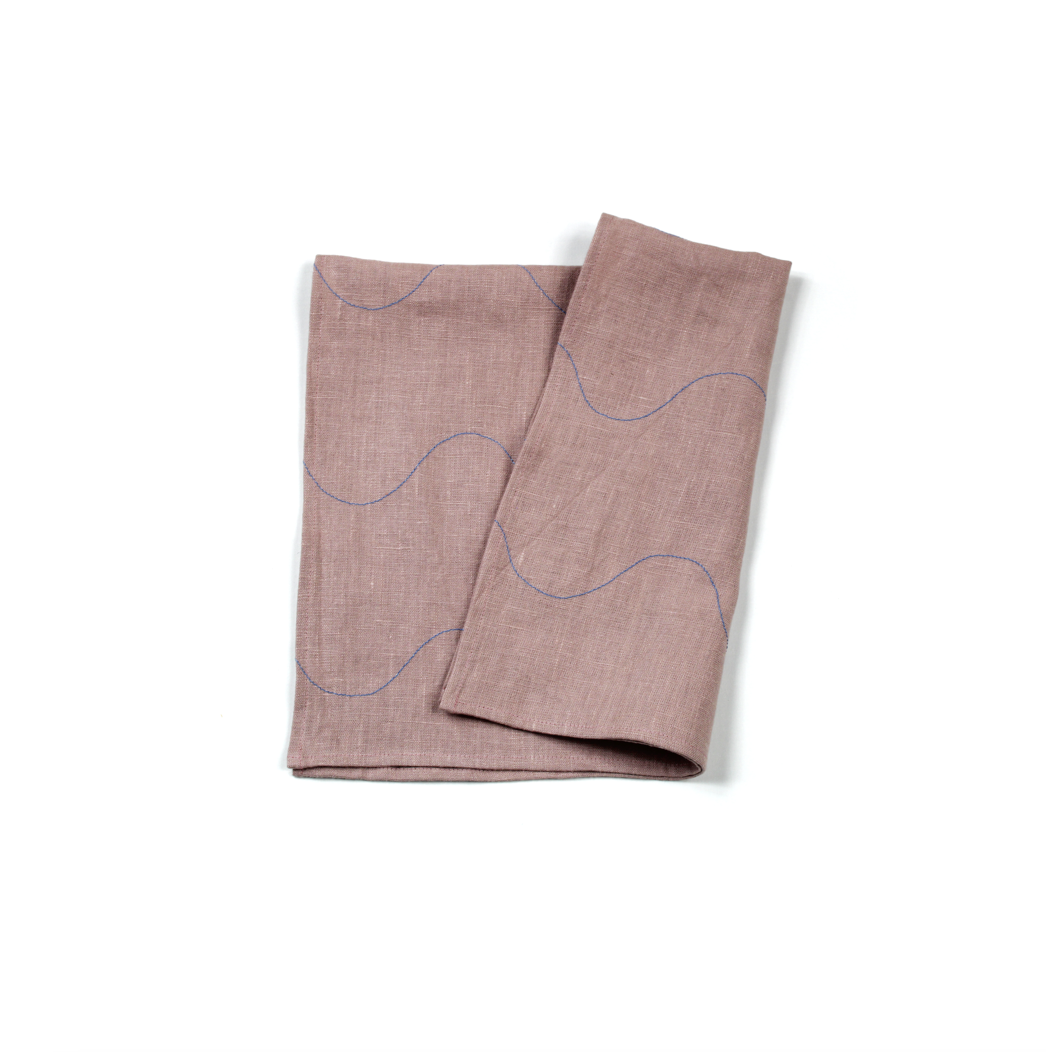 Rose and Blue Wavy Tea Towel (Copy)