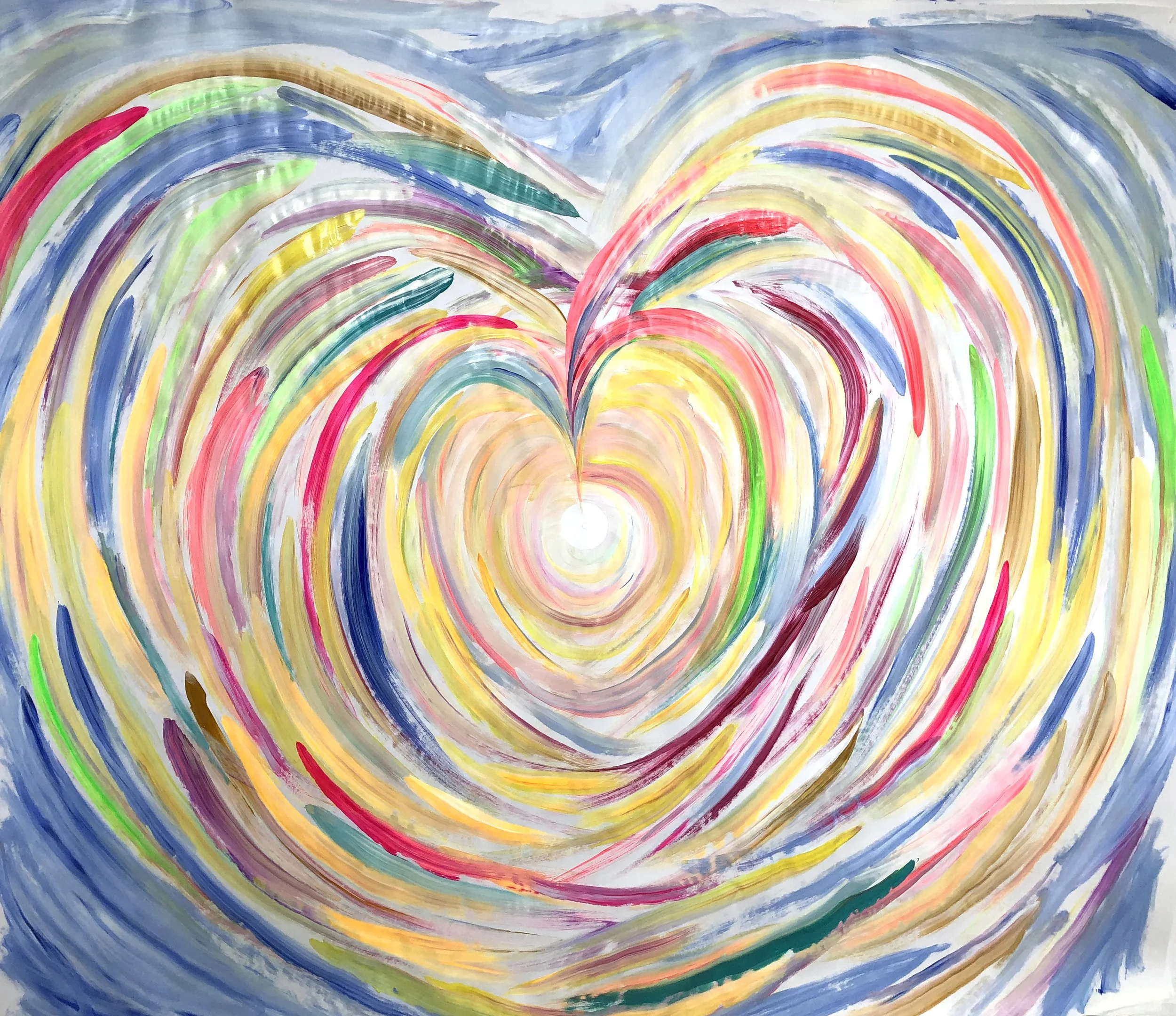 painting-Mags and Joe's giant heart