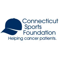Connecticut Sports Foundation logo with a navy blue baseball cap and text 'Helping cancer patients.'