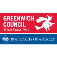 Greenwich Council and Boy Scouts of America logos displayed on a sign.
