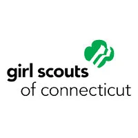 Girl Scouts of Connecticut logo with green trefoil emblem and black and green text.