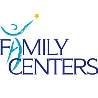Logo for Family Centers with a stylized figure reaching for a star