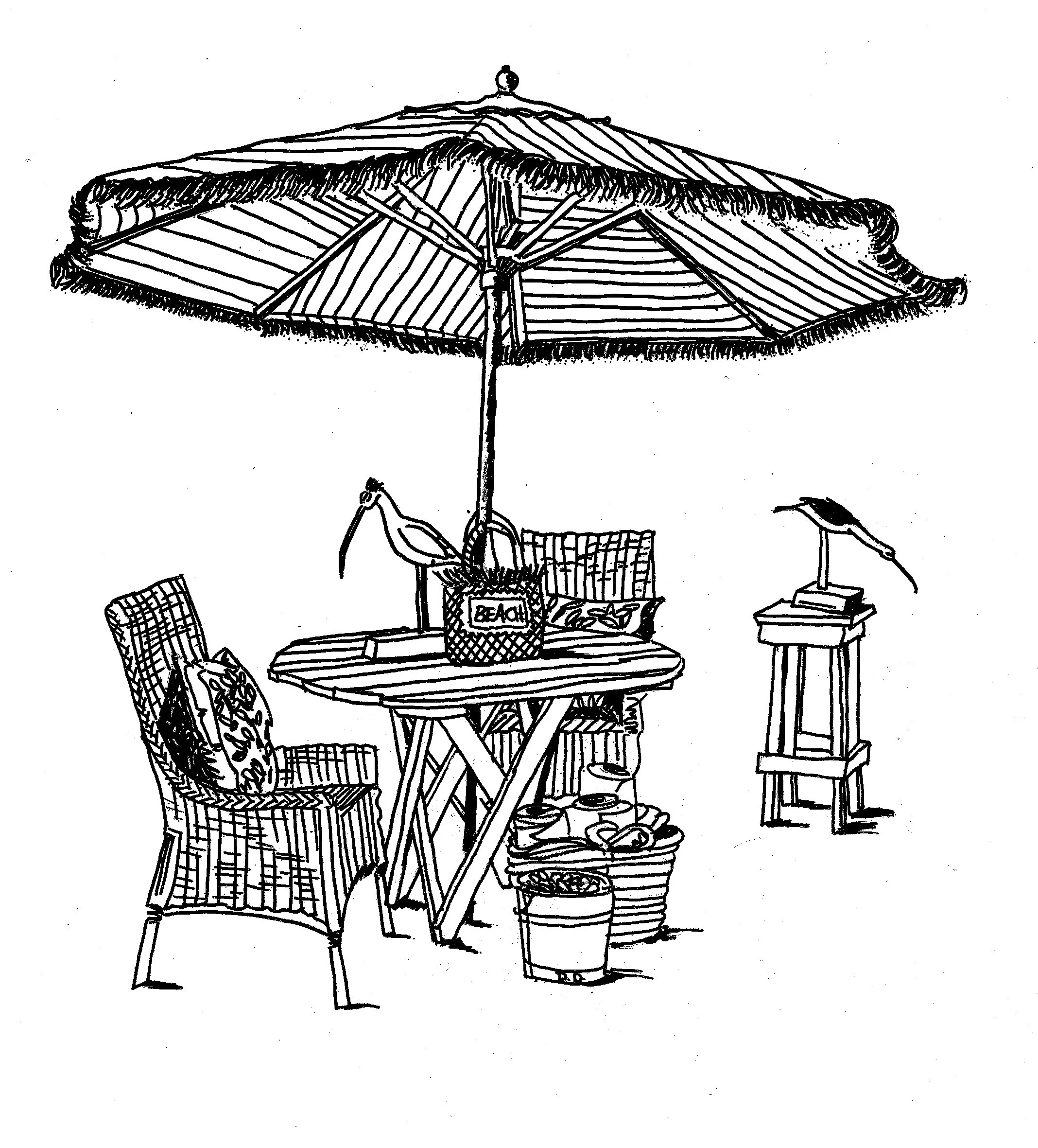 furniture store illustrations