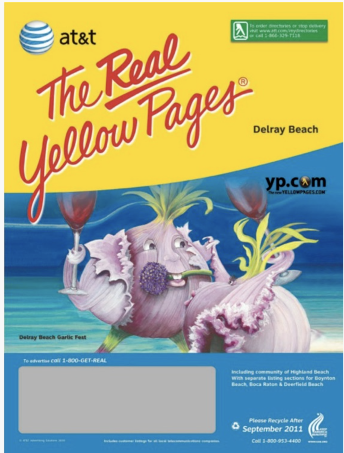 Delray Beach Garlic Festival Poster Art • The real Yellow Pages Cover