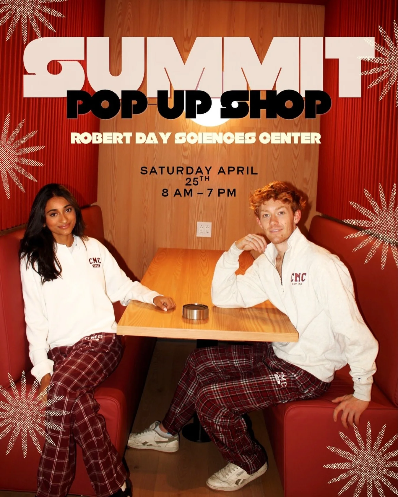 JOIN US&hearts;️🌄 for one of our best pop-up shops yet! 

What: The Summit 🌄
Where: Robert Day Sciences center 🧪 
When: Saturday, April 25th 8am &mdash; 7pm 🌷

#cmcsupplyshop #cmc #claremontmckennacollege #robertdaysciencescenter #collegemerch