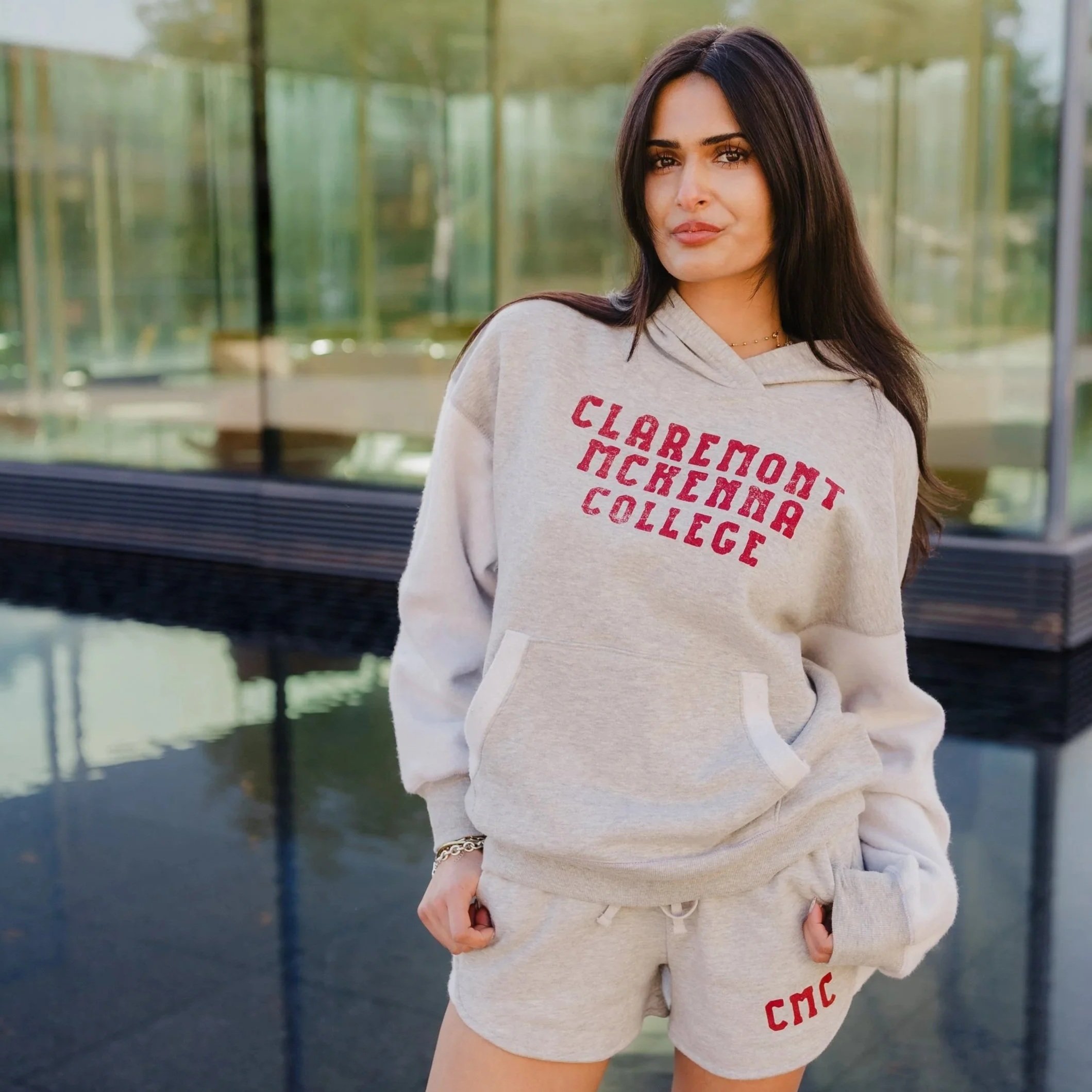 Ladies Reverse Fleece Hoodie