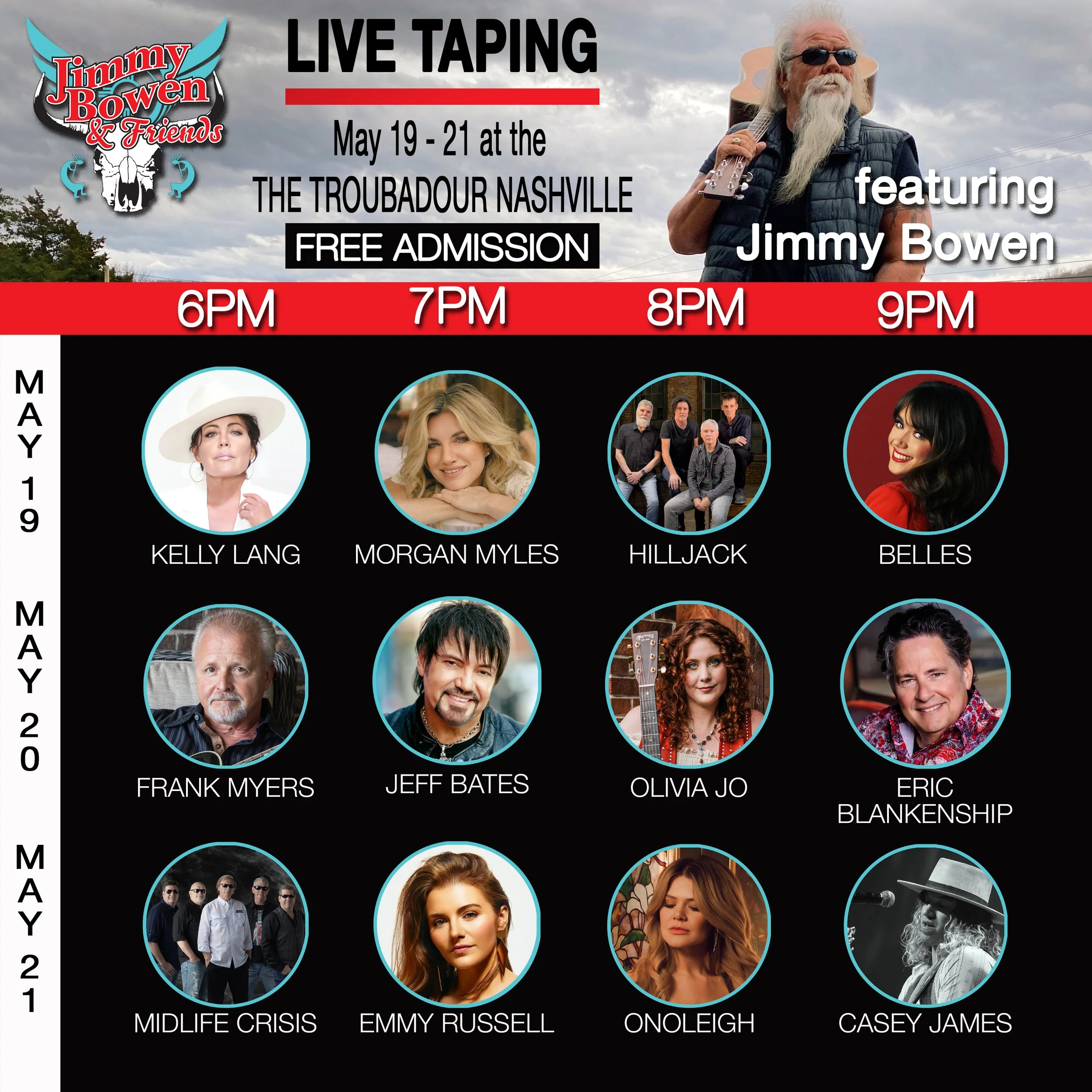Jimmy Bowen &amp; Friends&nbsp;Returns For Season 12 With A Star-Studded, Front-Row Live Audience Experience