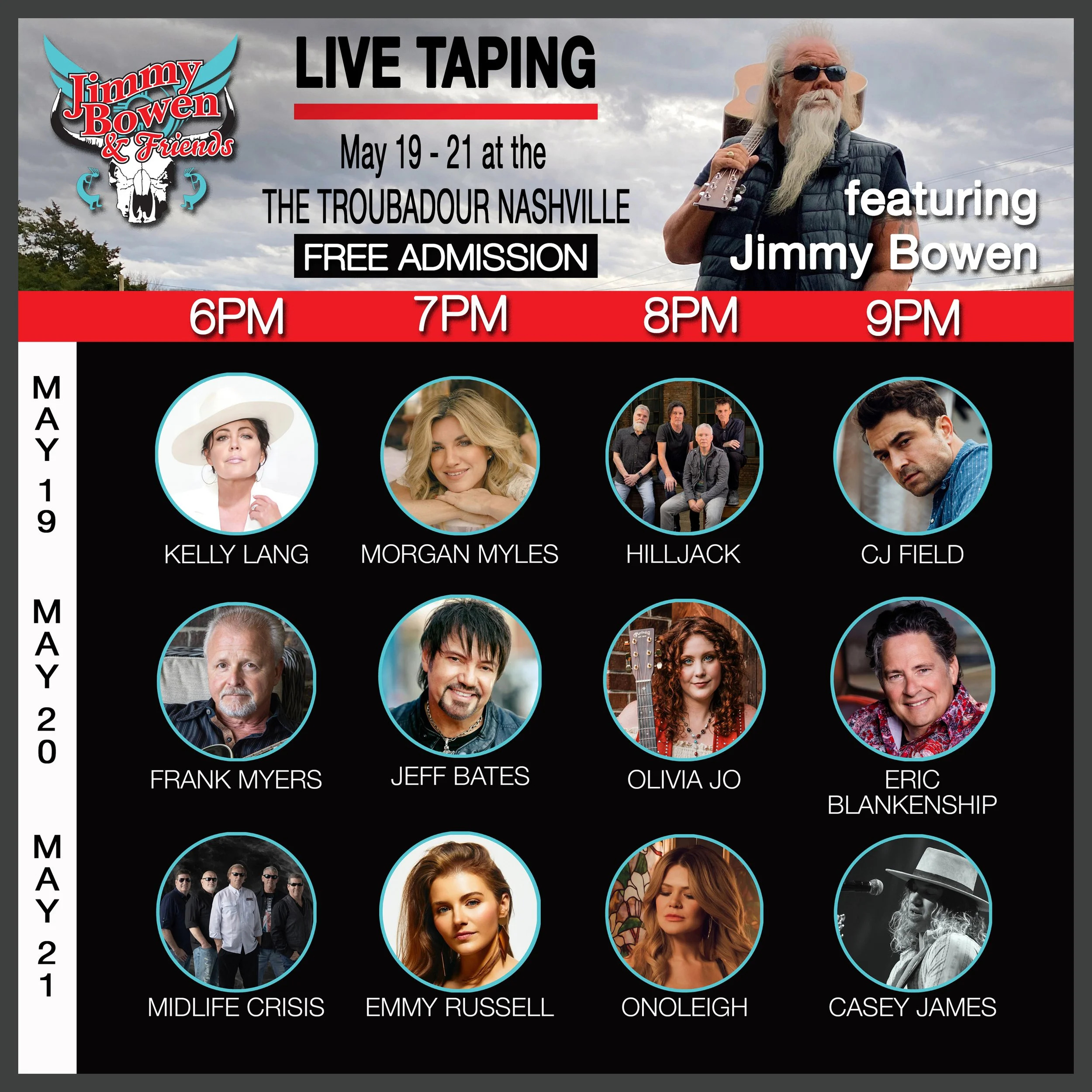 Jimmy Bowen &amp; Friends&nbsp;Returns For Season 12 With A Star-Studded, Front-Row Live Audience Experience