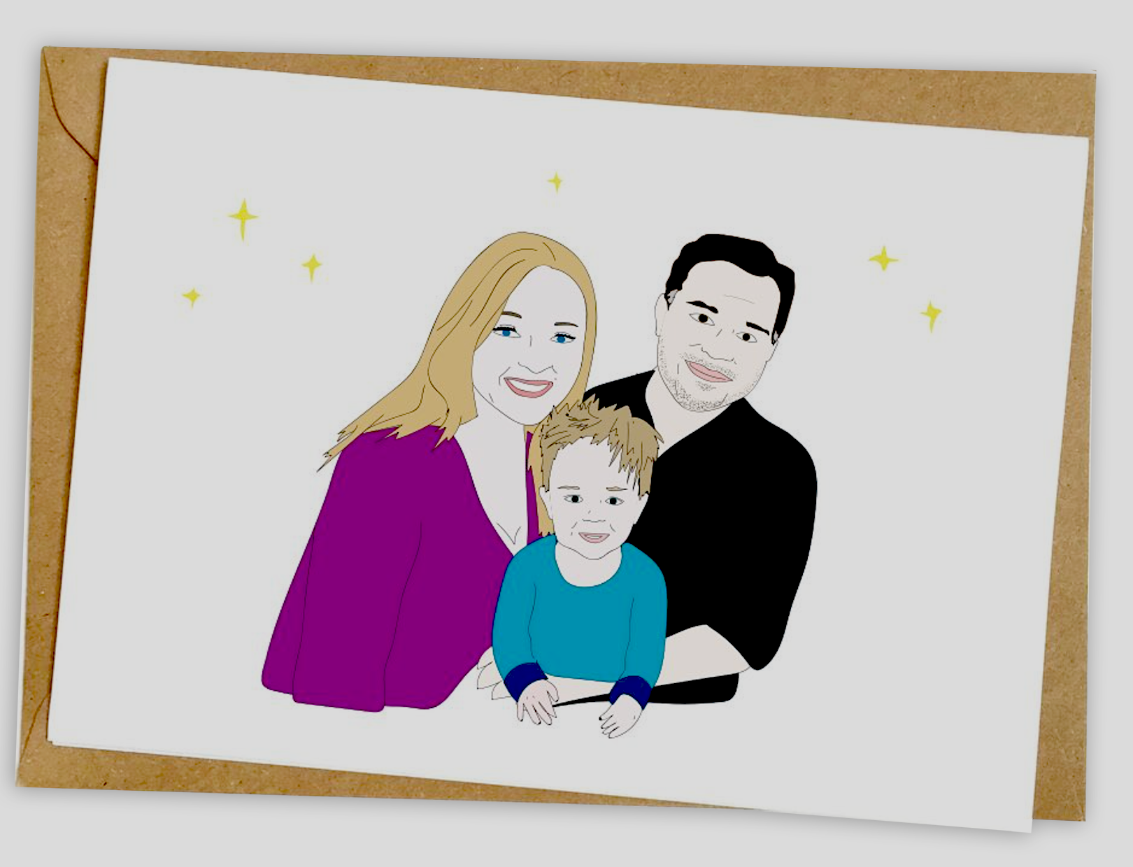My sister and her family greeting card