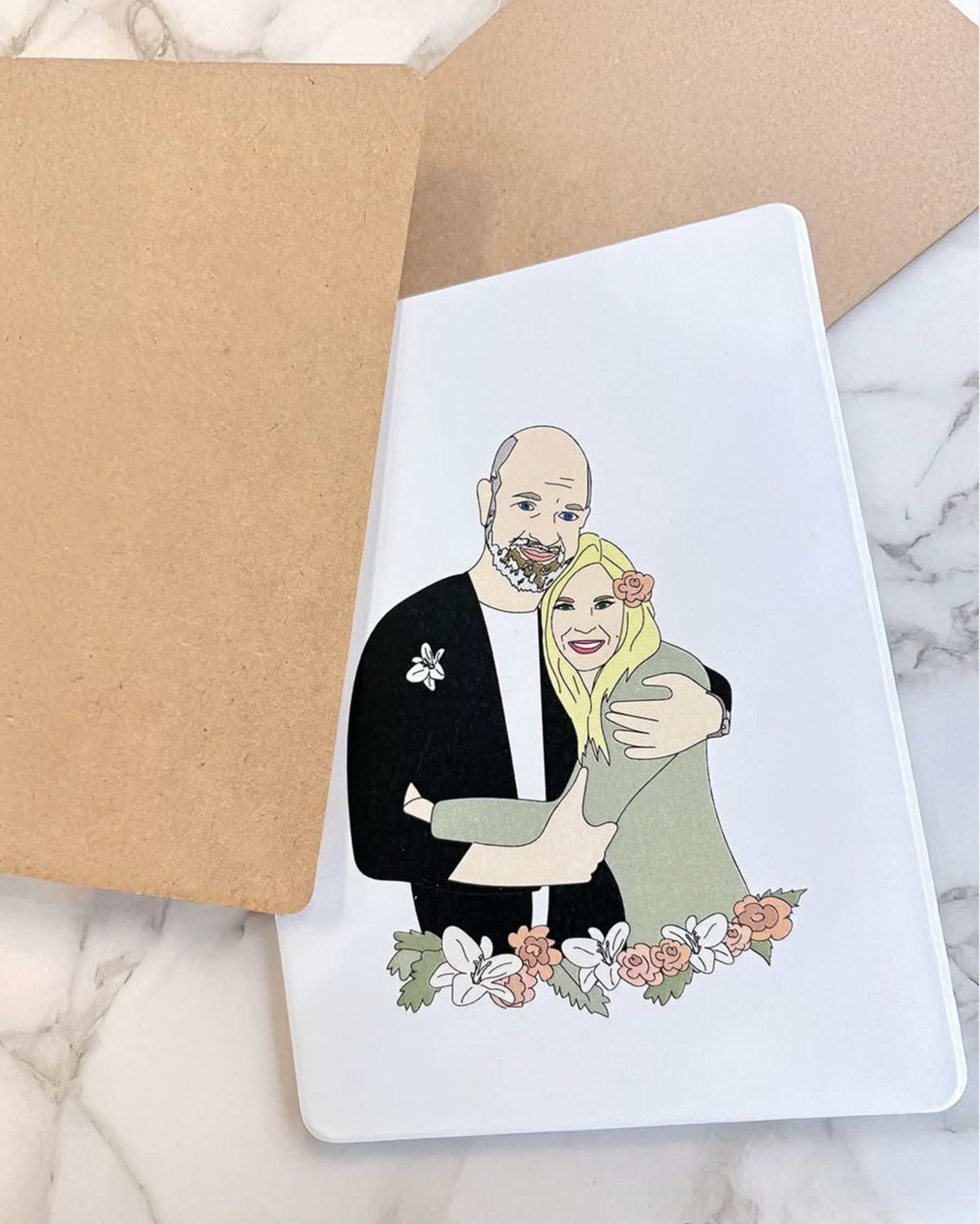 Custom card for my friend and her father who recently passed