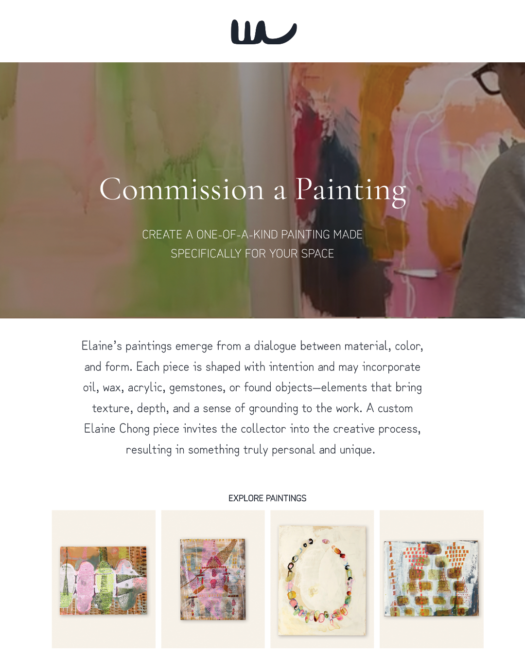 Julia Gomelsky Design for Elaine Chong Designs social media post, commission a painting