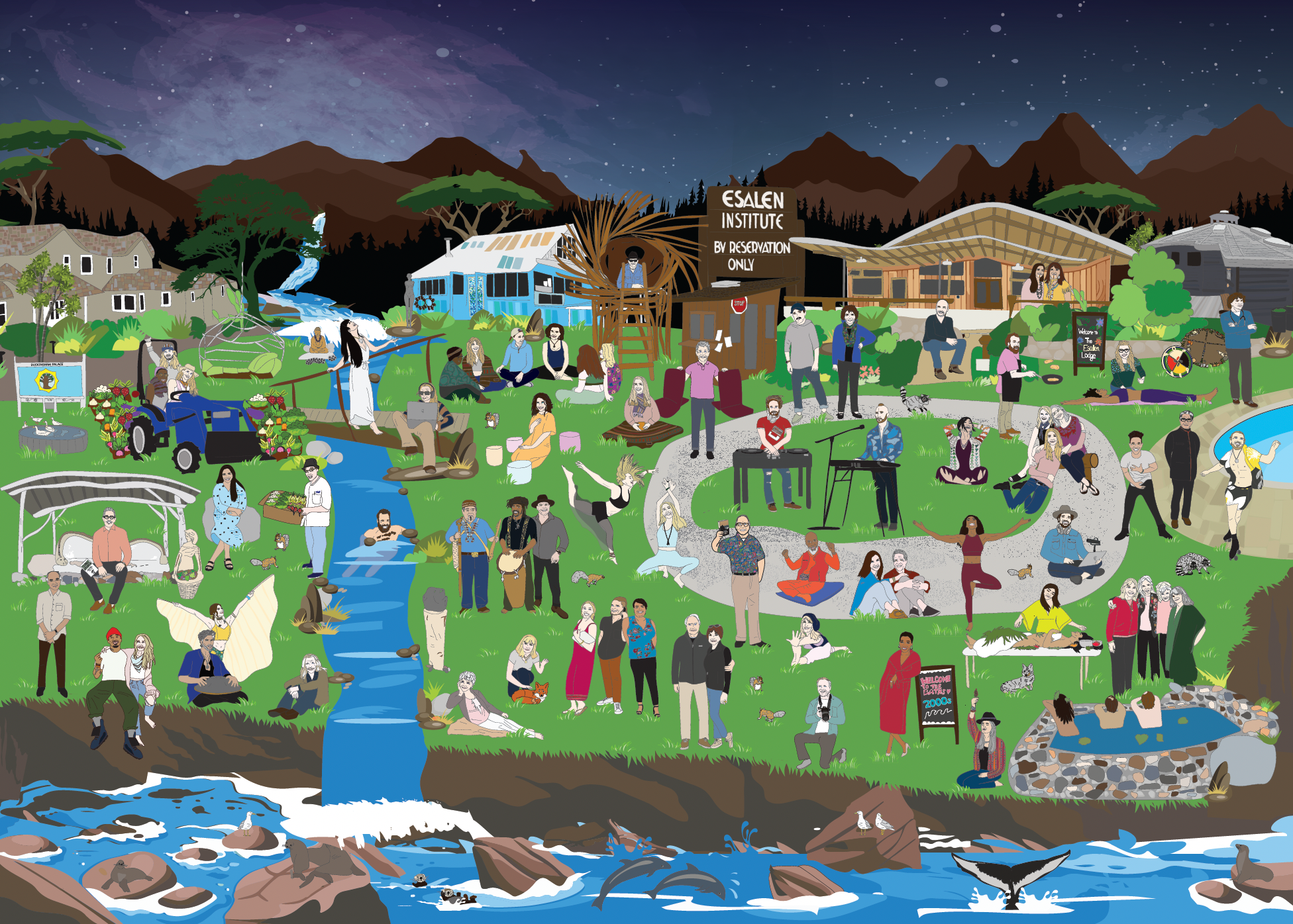 "Find Your Potential" illustrated series for Esalen