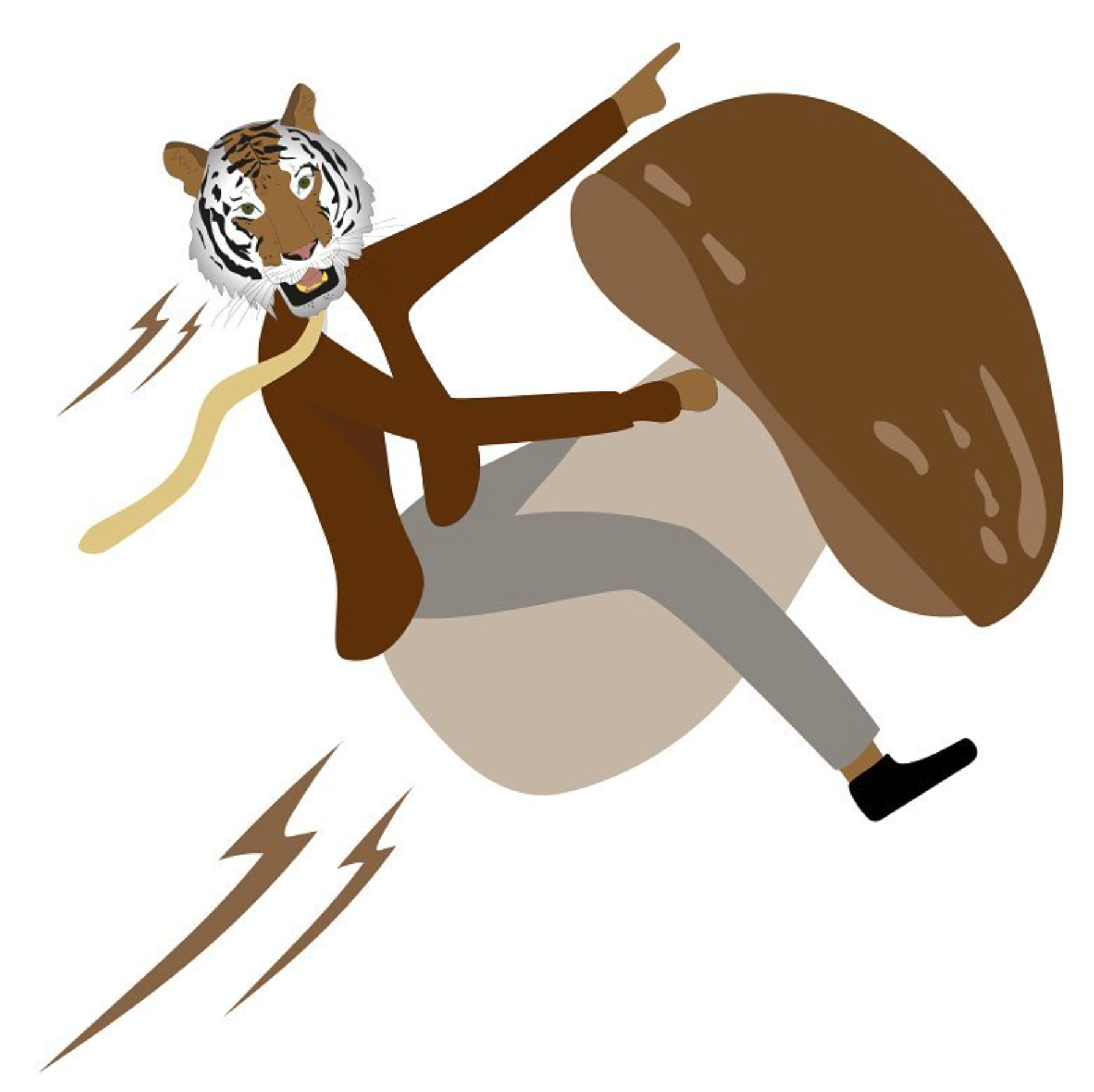 Tiger is on a shroom rocket to the moon and beyond!
