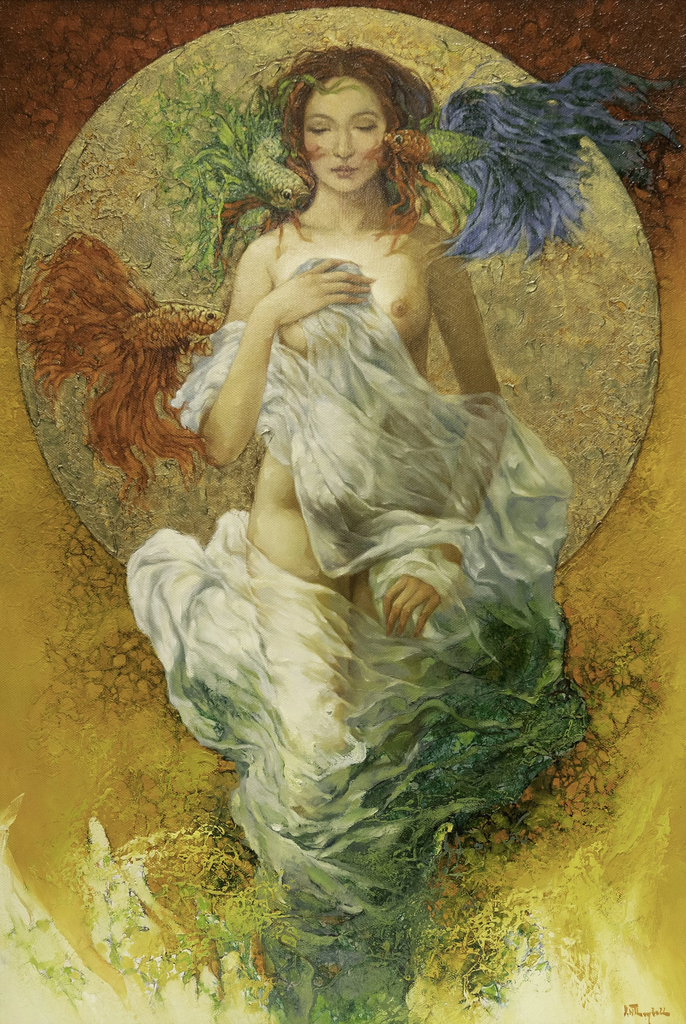 Sunbourne
Oil On Canvas
58.5 x 39 in (148.59cm x 99.06cm)