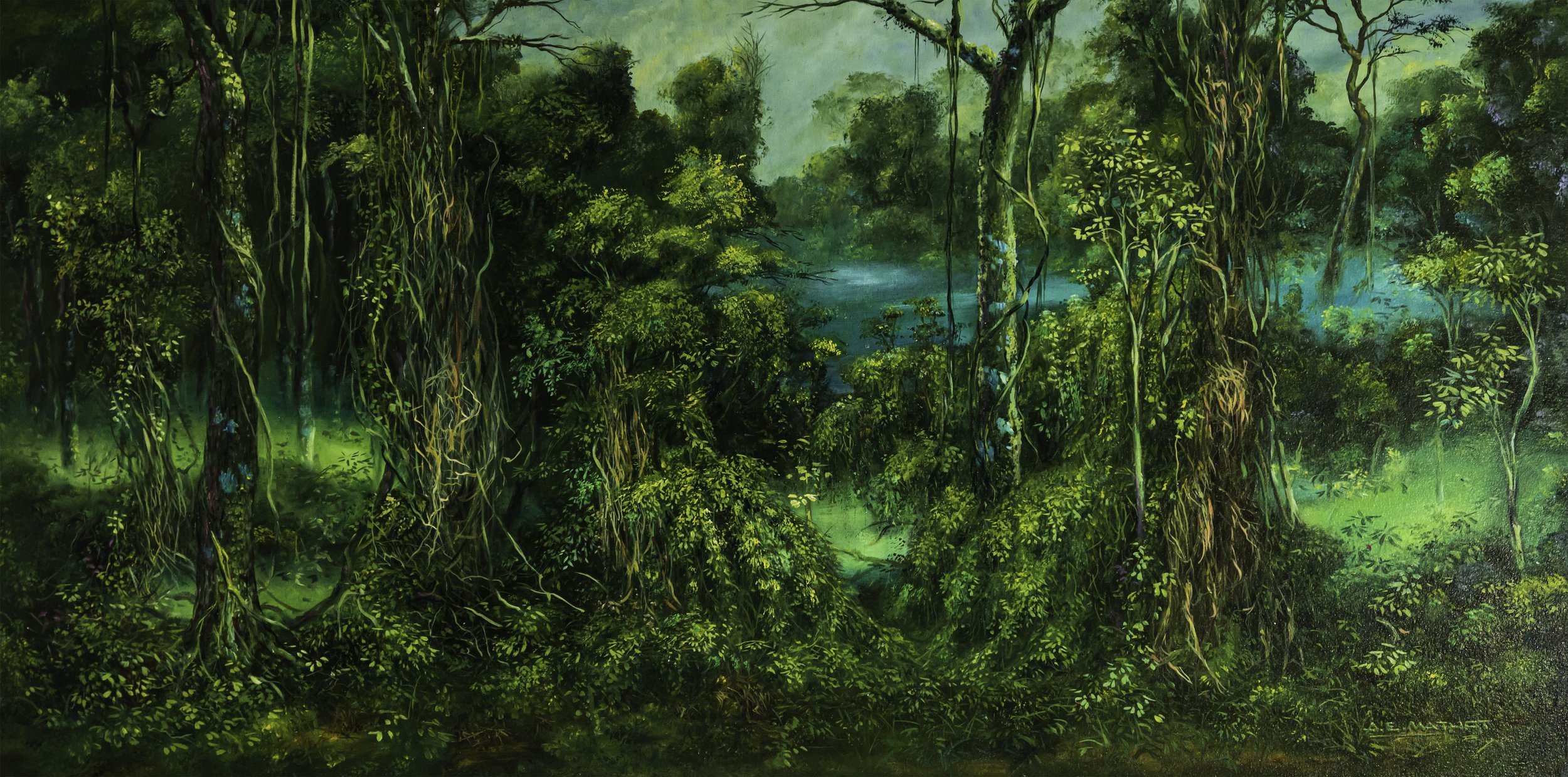 Entre Brumas III
24"h x 47"w (149.86cm x 99.06cm)
oil on canvas