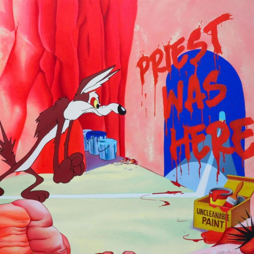 Looney Laws Broken
40”H x 40”W (101.5 cm x 101.5 cm)
acrylic on canvas