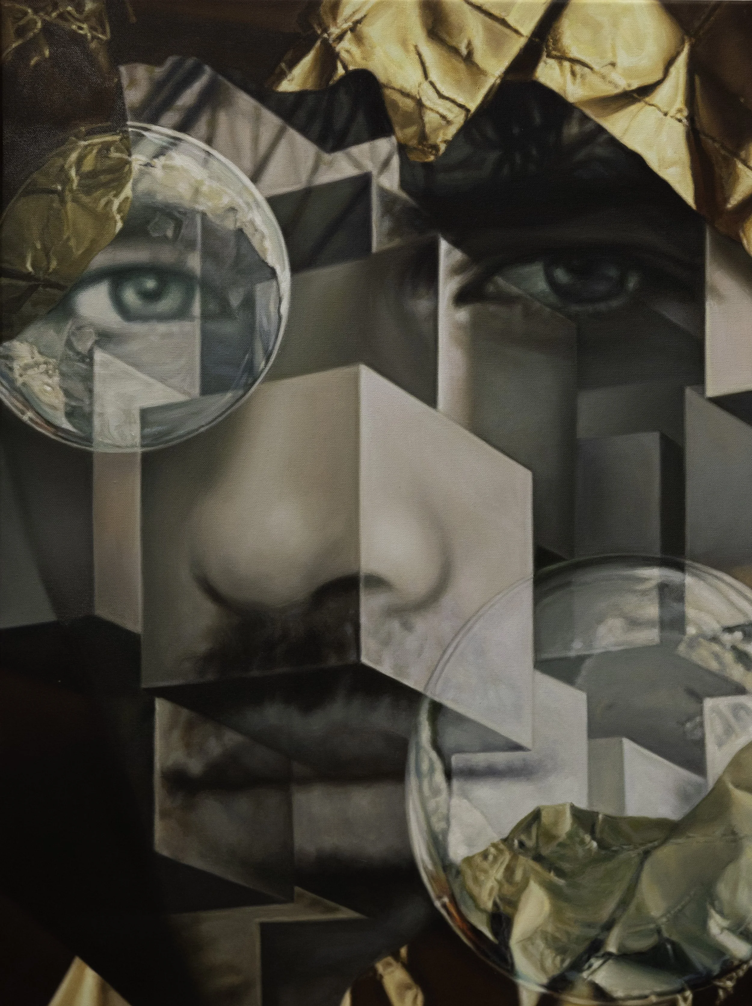 Quantum Mechanics Chapter XXXI Study
Oil On Canvas
39"h x 29.5"w