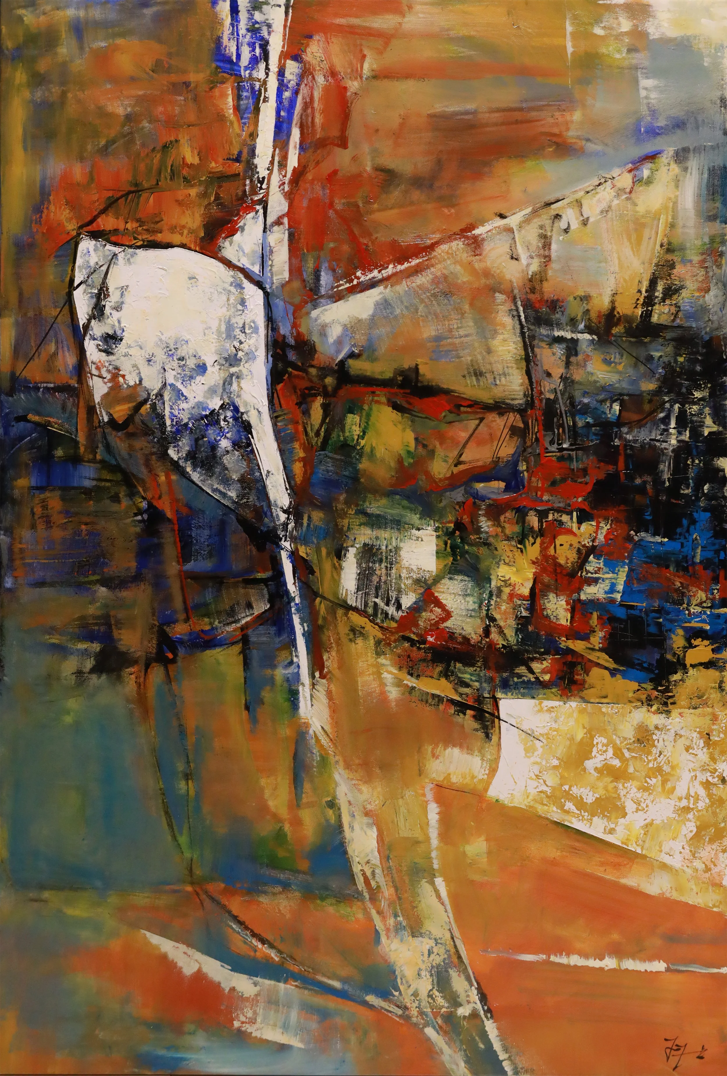 Renewed
Oil on Canvas
47"h x 31.5w" (119.38cm x 80.01cm)