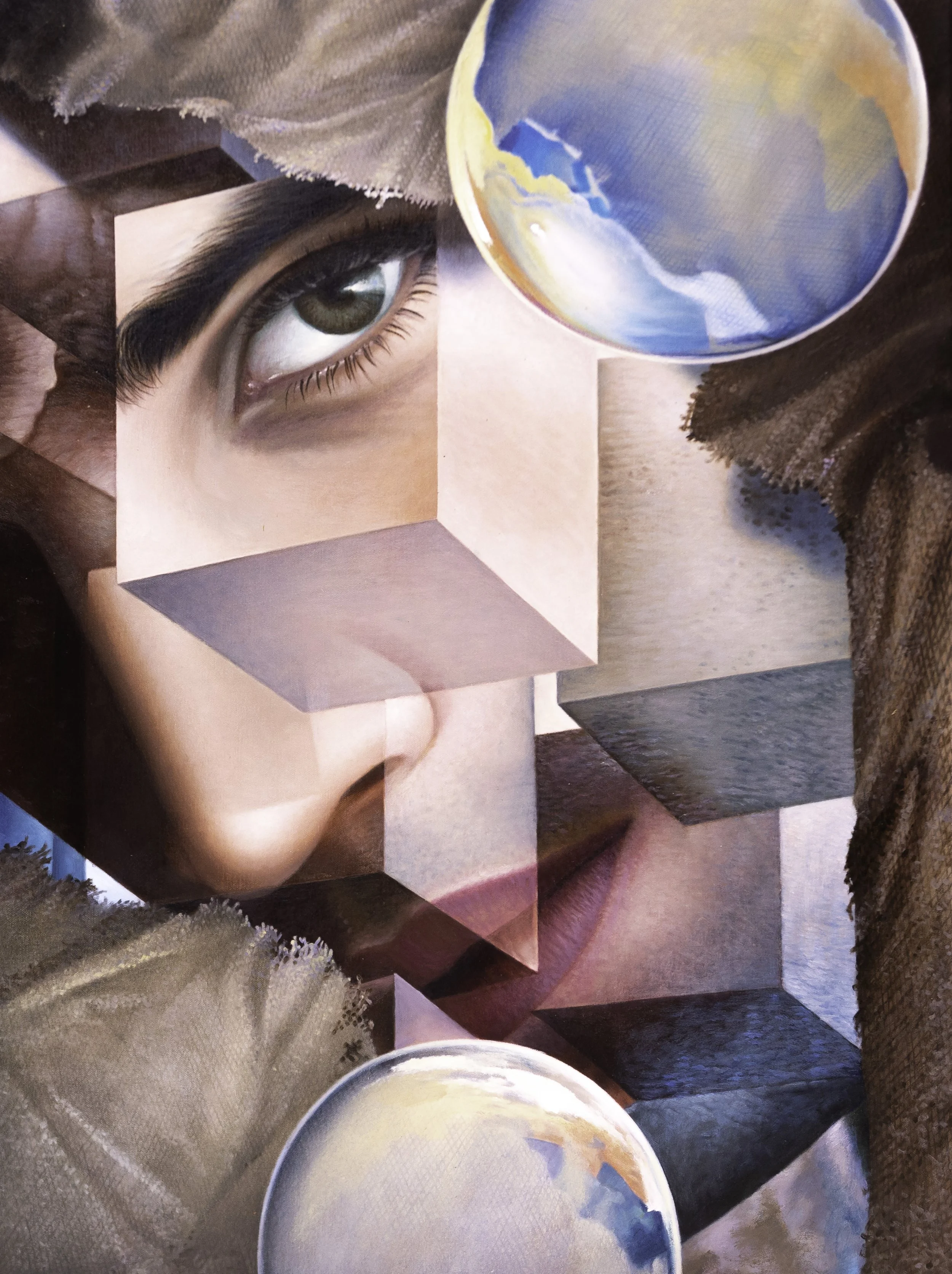 Quantum Mechanics Chapter XI Study
Oil On Canvas
32"h x 24"w