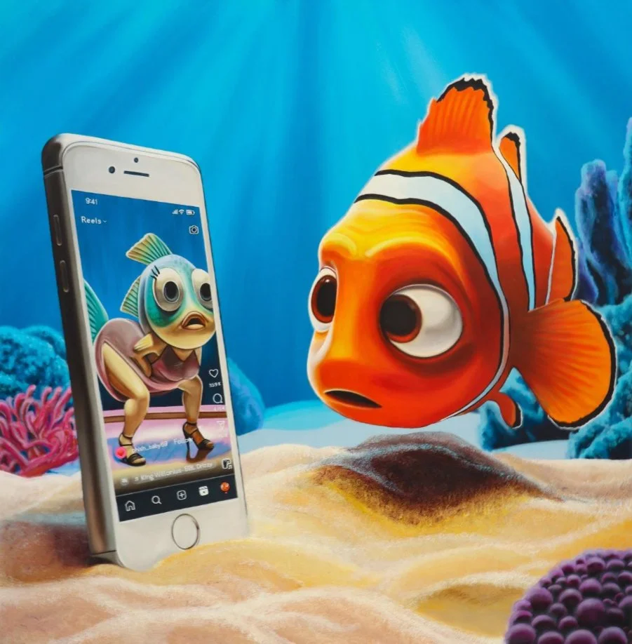 Swimming In Likes
55.1”H x 55.1”W (140 cm x 140 cm)
acrylic on canvas