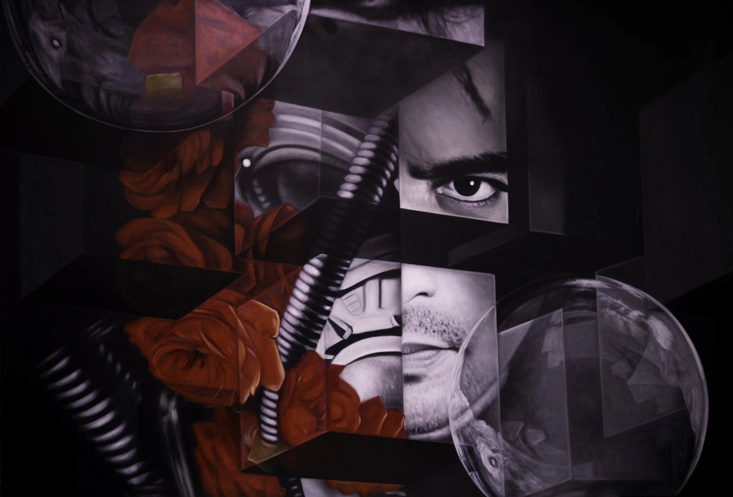 Quantum Mechanics Self
Oil On Canvas
47"h x 80"w