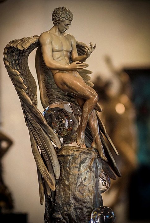 Ectropy - Antarius
bronze / lucite
32"h x7" w x14"d
