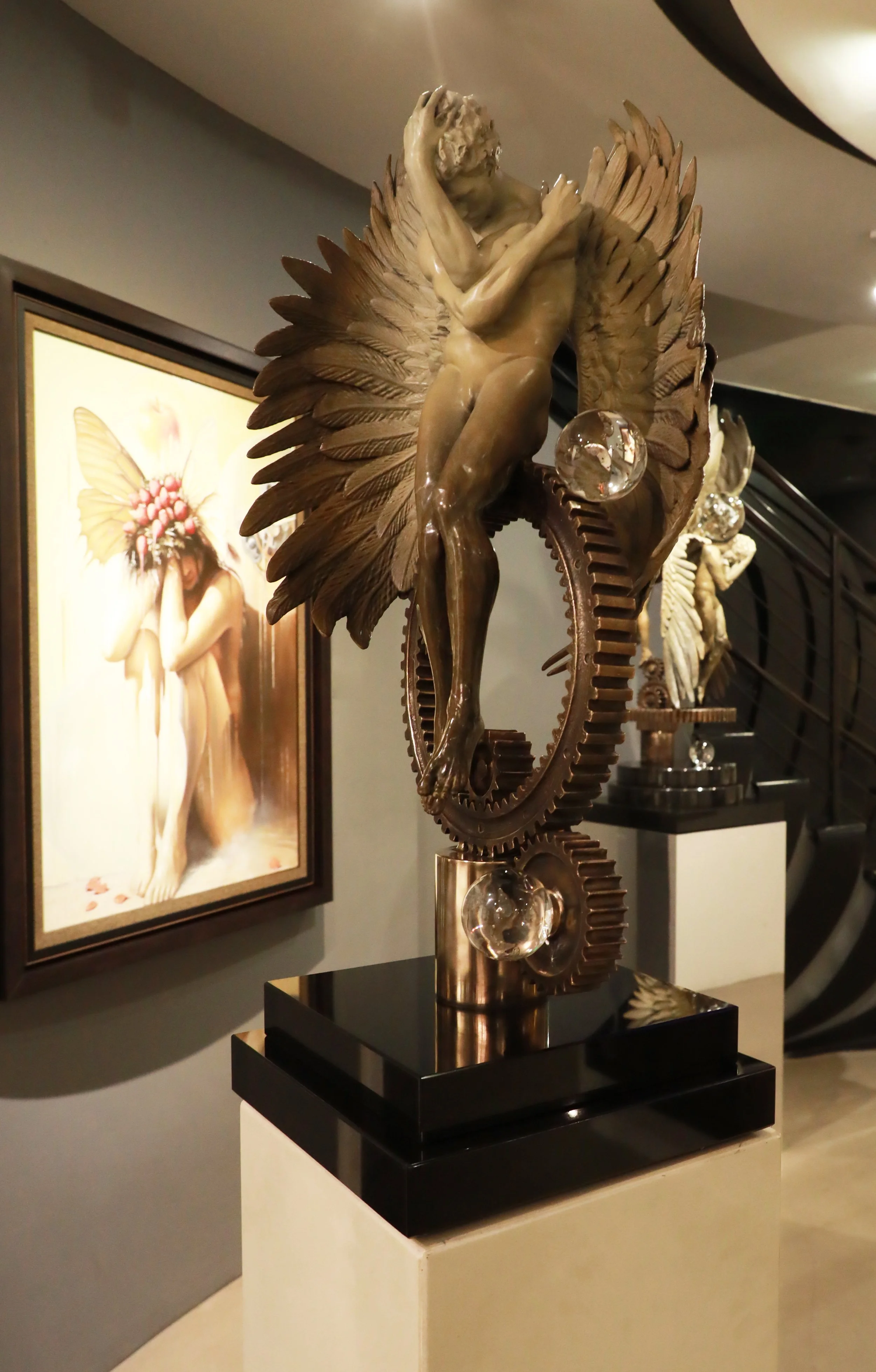 Contemplation
bronze / lucite
37"h x16.5" w x 14"d