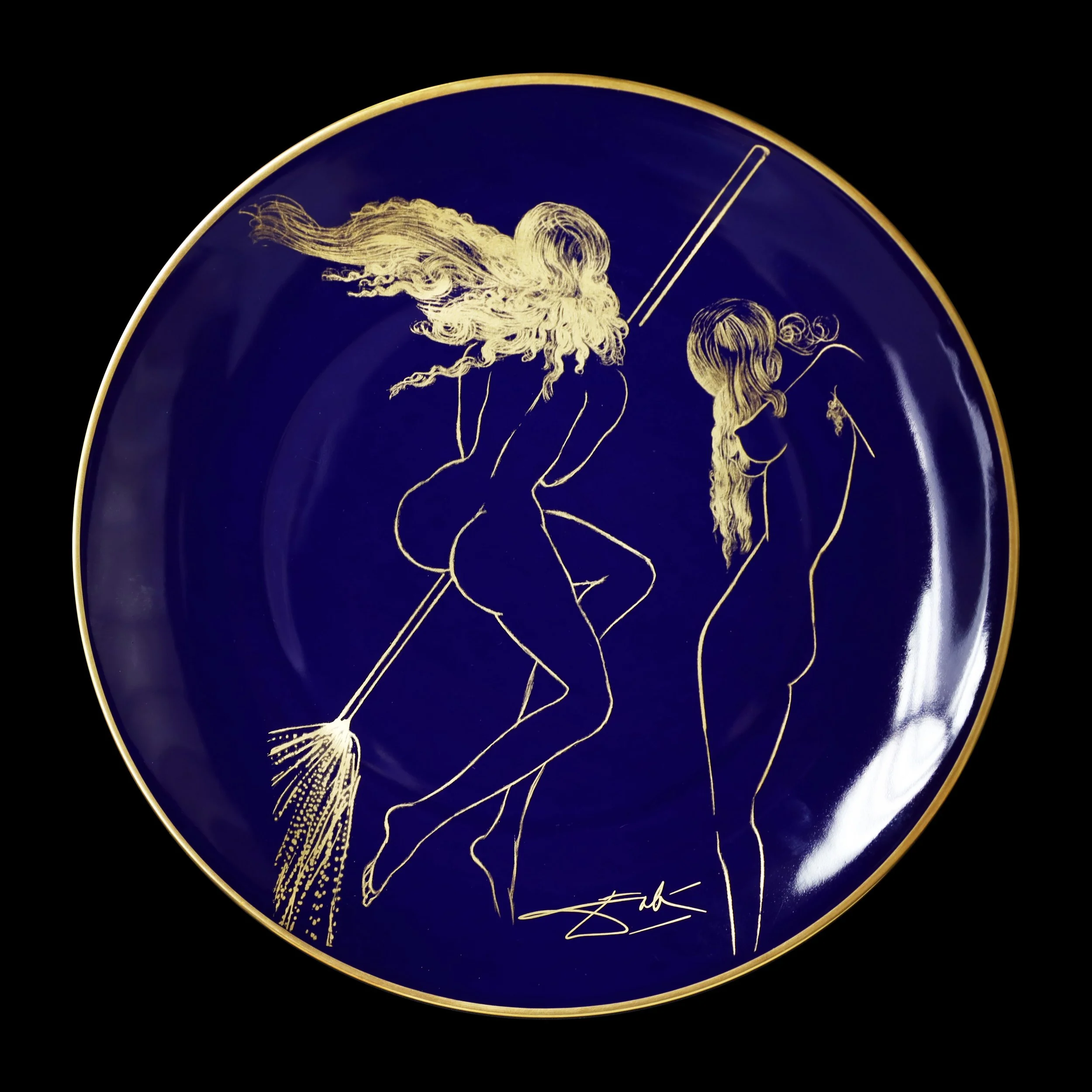 Argillet Limoges – Witches with Broom
Limoges Dine Art Plate
8” Diameter (20.32cm)