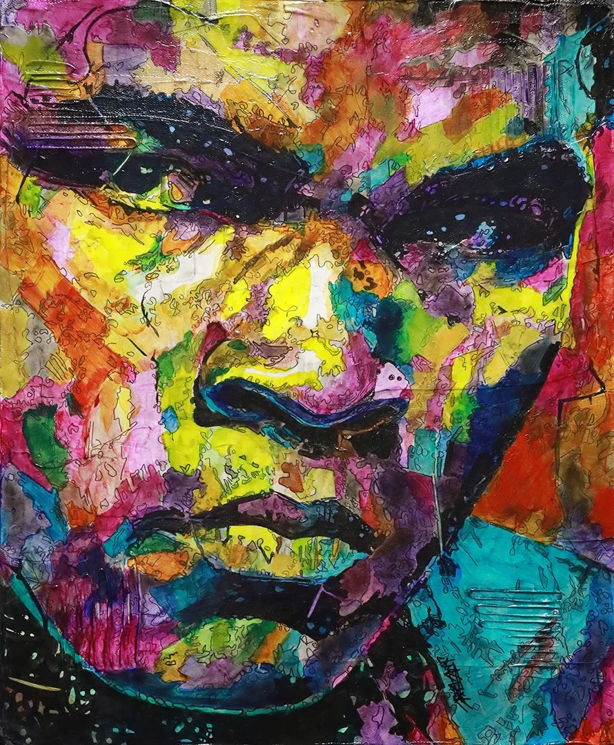 Ali
Mixed Media on Canvas
20"h x 16"w (50.8cm x 40.64cm)