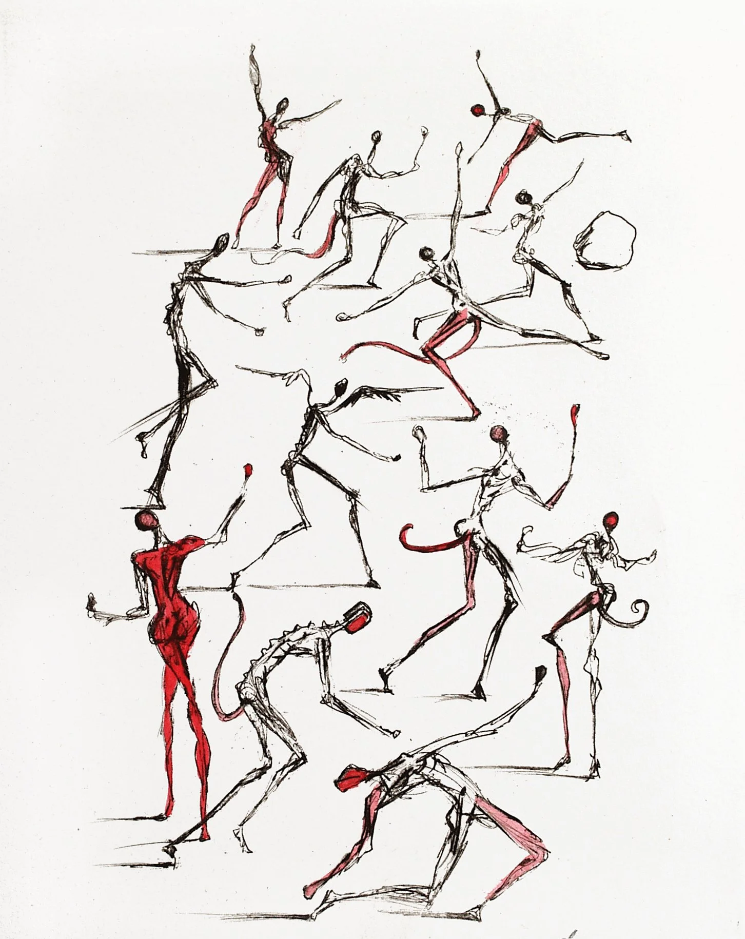 Poems by Mao Zedong- The Demons (1967)
Hand Painted Copper Plate Etching on Japon 70/95
15"h x 11"w (38.1cm x 27.94cm)