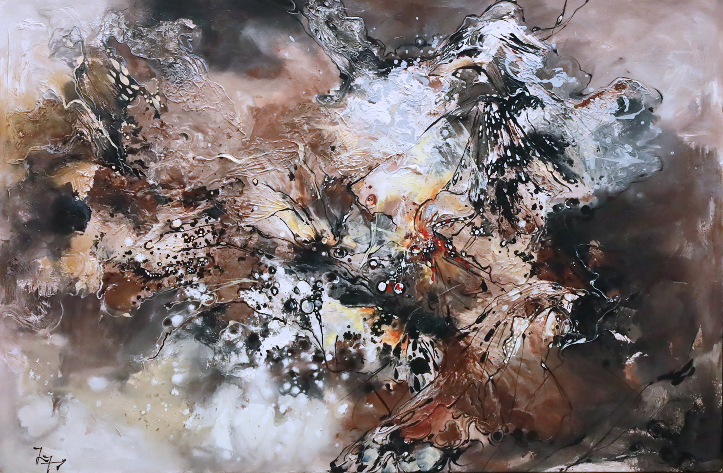 Constellation
Oil on Canvas
31.5"h x 47w" (80.01cm x 119.38cm)