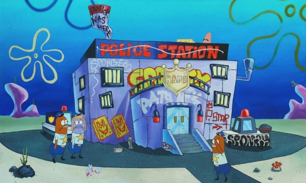 Bikini Bottom Bombers
43.”H x 74.8”W (110 cm x 190 cm)
acrylic on canvas