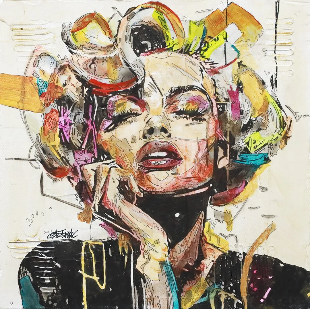 Believe In Yourself - Marilyn Series
Mixed Media on Canvas
12"h x 12"w (30.48cm x 30.48cm)