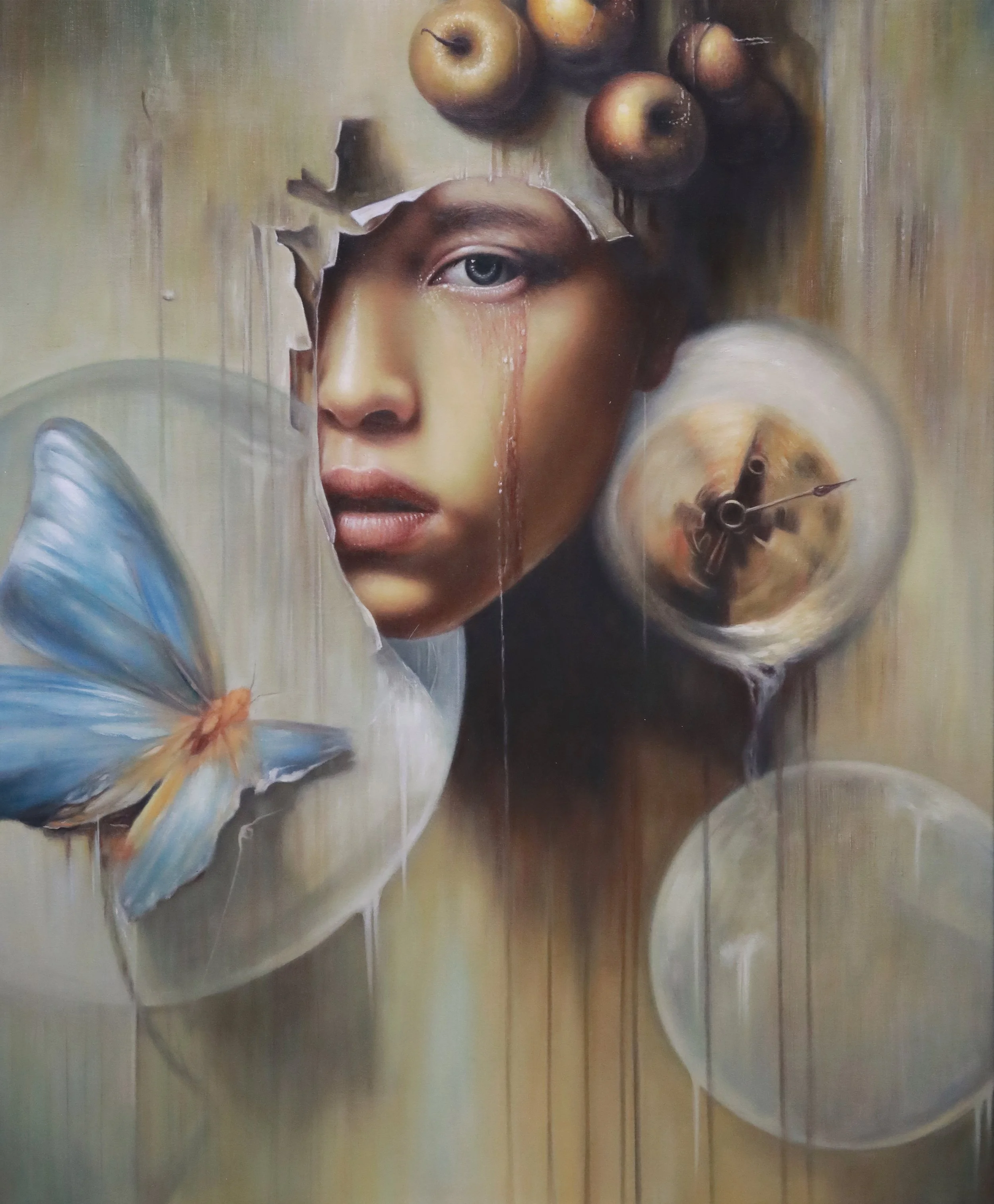 Revealing
oil on canvas
43"h x 35"w