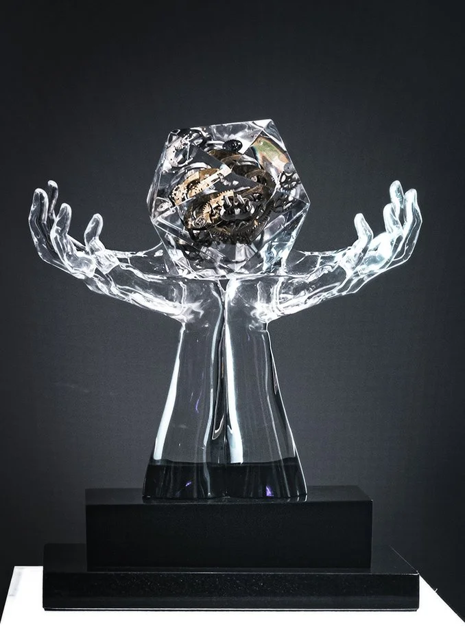 Holding Time X
Lucite
16"h x 13"w x 8"d