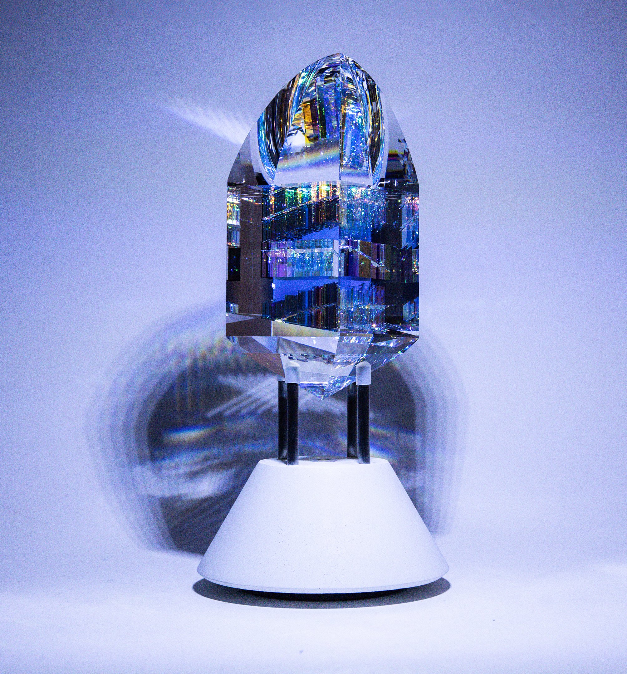 Isotropic
Glass Sculpture
14"h x 6" w x 6"d
(35.56cm x 15.24cm x 15.24cm)