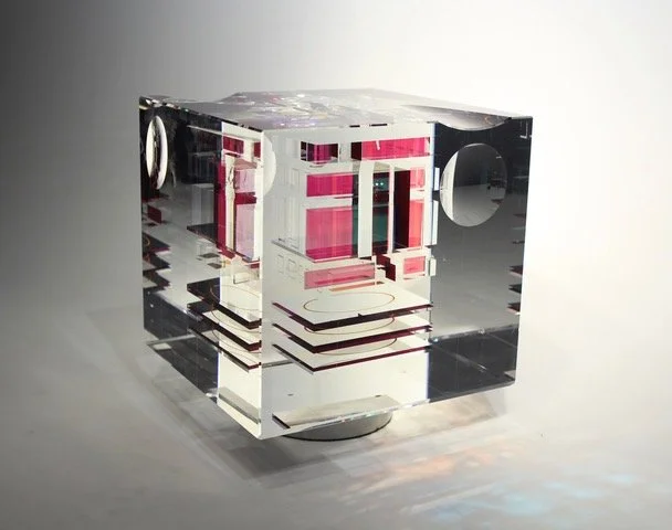 Optical Shades 1
Glass Sculpture
6"h x 6"w x 6"d (15.24cm x 15.24cm x 15.24cm)