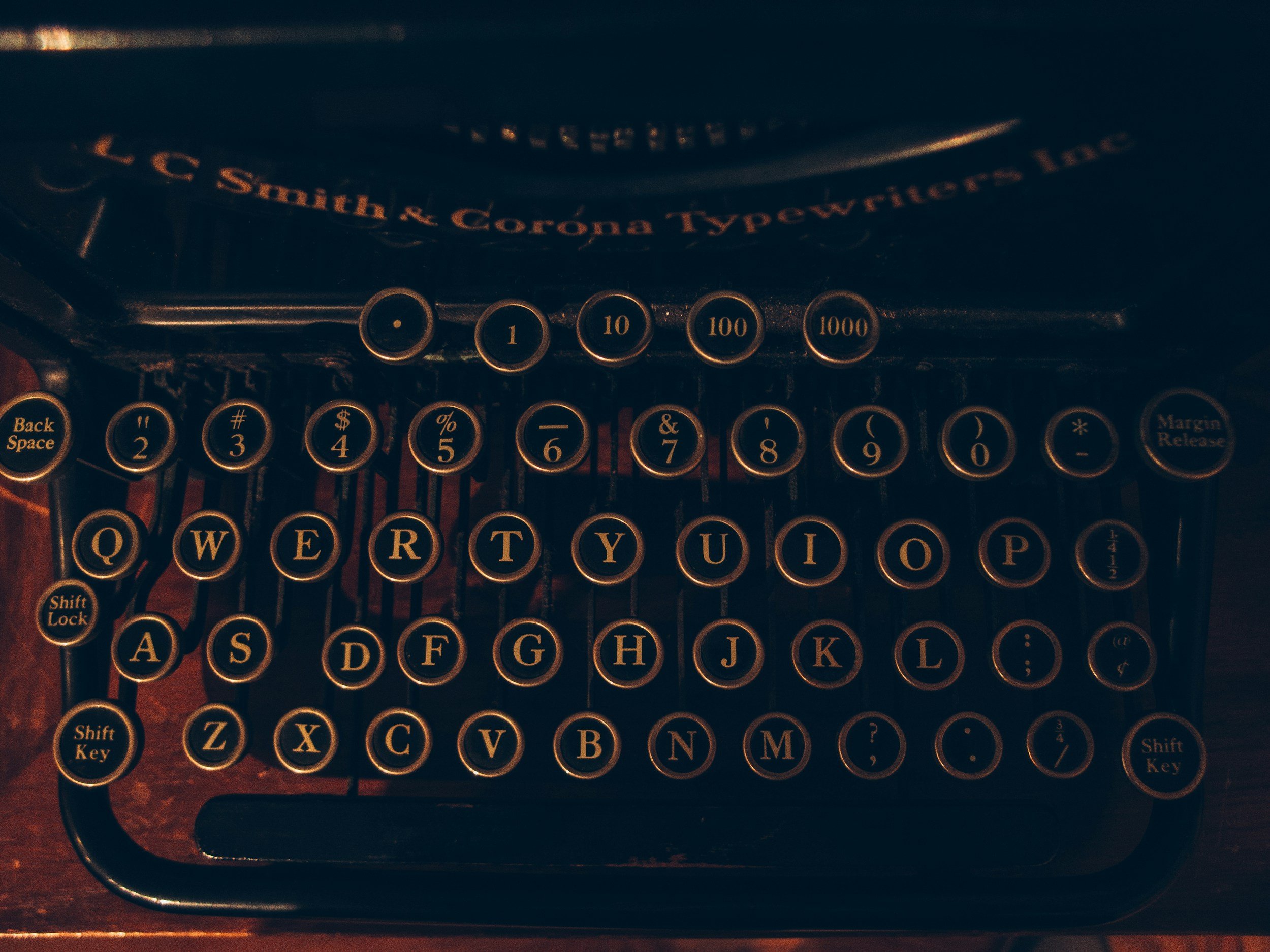Typewriter keys