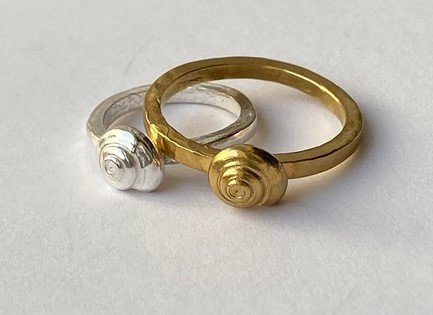 Rose Honey silver gold vermeil shell rings 2.jpeg