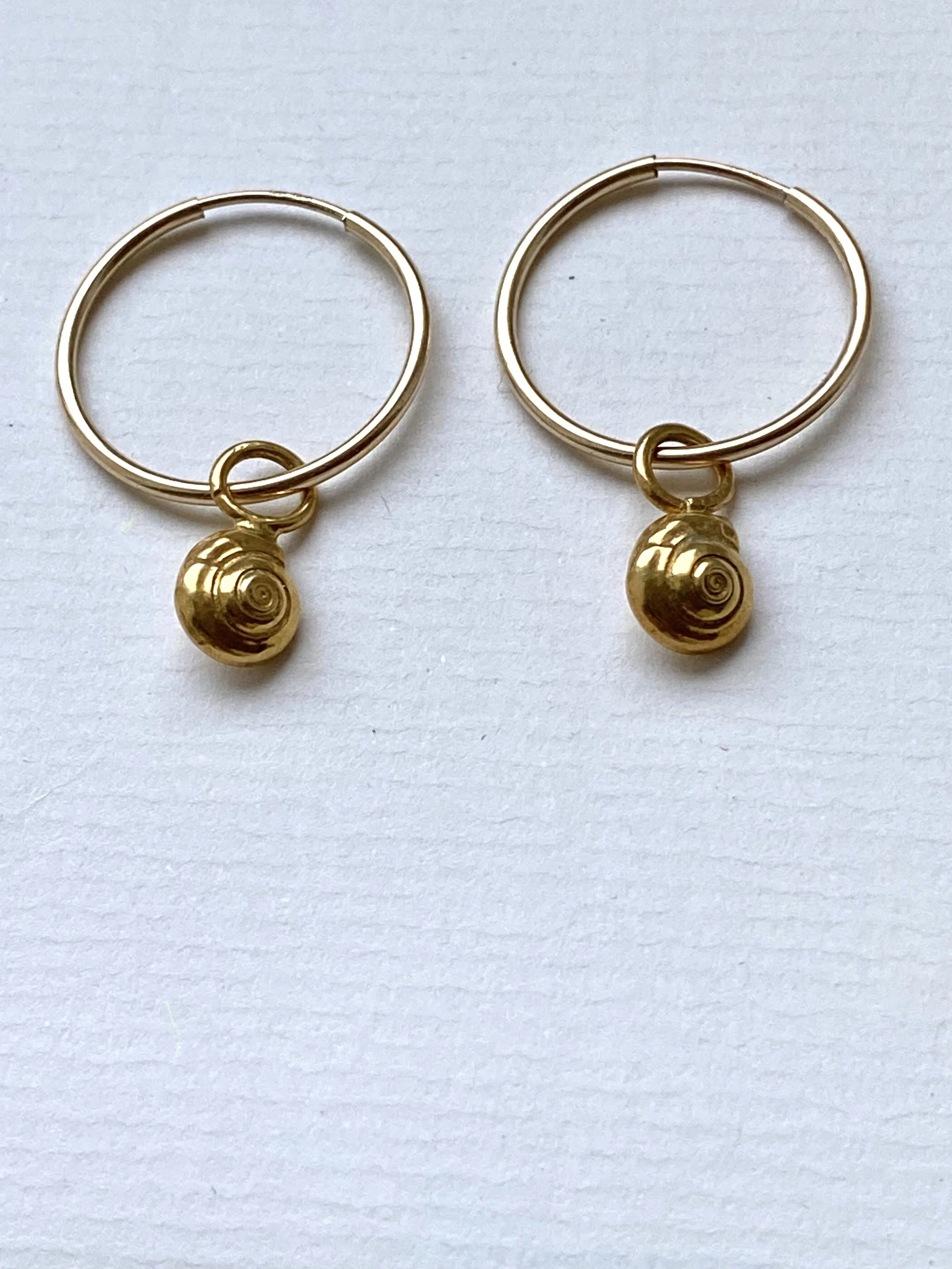 Rose Honey Tiny spire shell gold vermeil hoop earrings.jpg