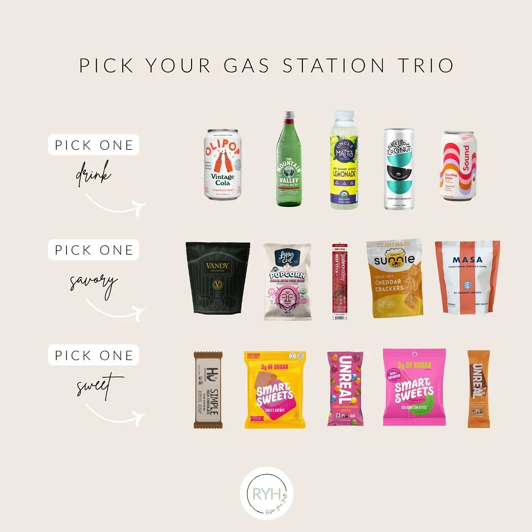 If gas stations were offering better options, what would your three be?! Pick your trio and tell us what they would be in the comments!
&nbsp;
Stay encouraged,
Team RYH