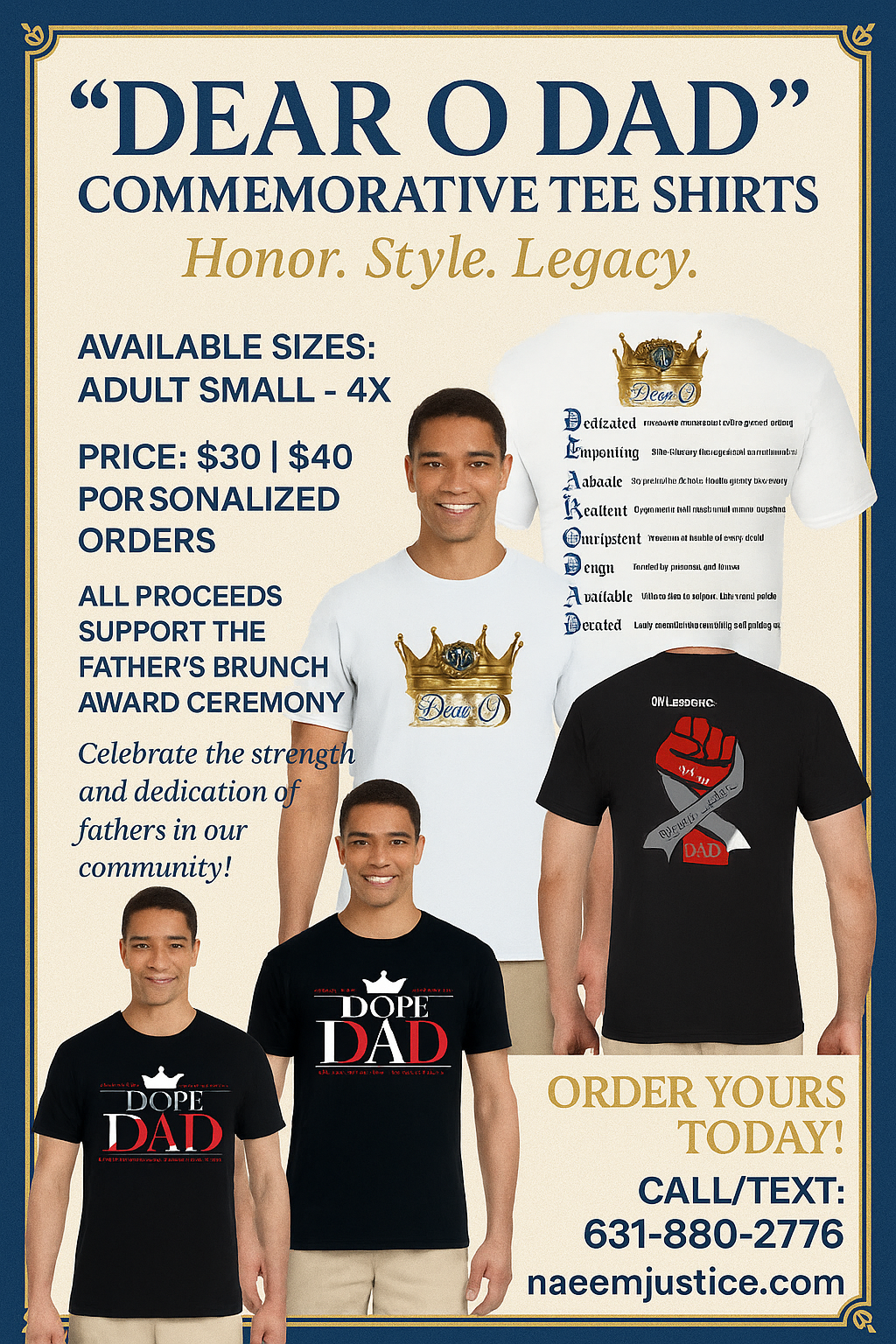 Dear “O” Dad/Father’s Day Tee T-shirt fundraiser